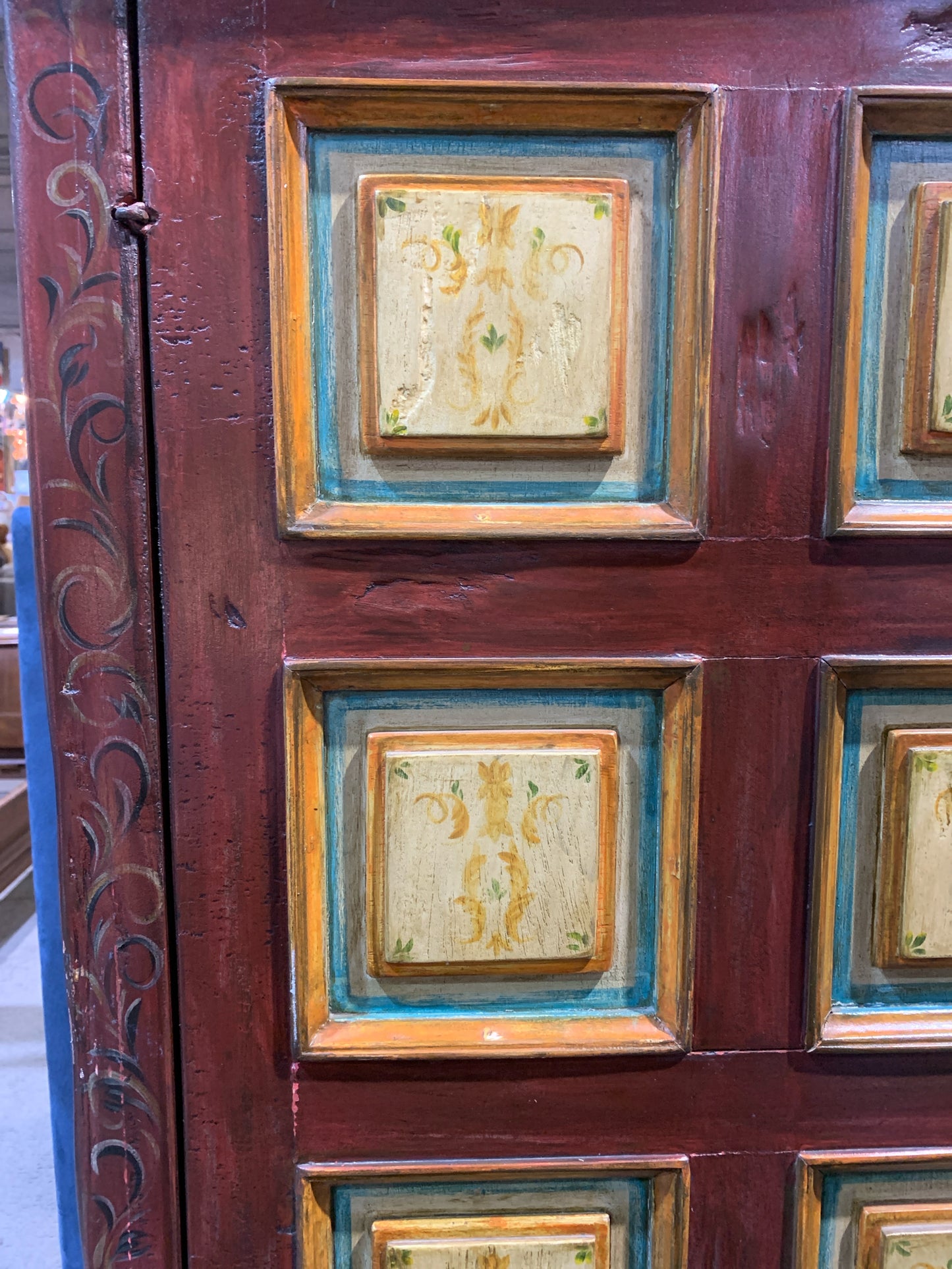 Peruvian Painted Armoire