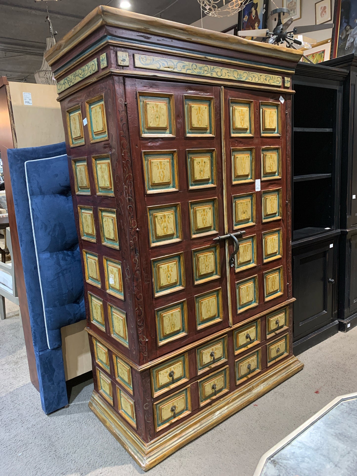 Peruvian Painted Armoire