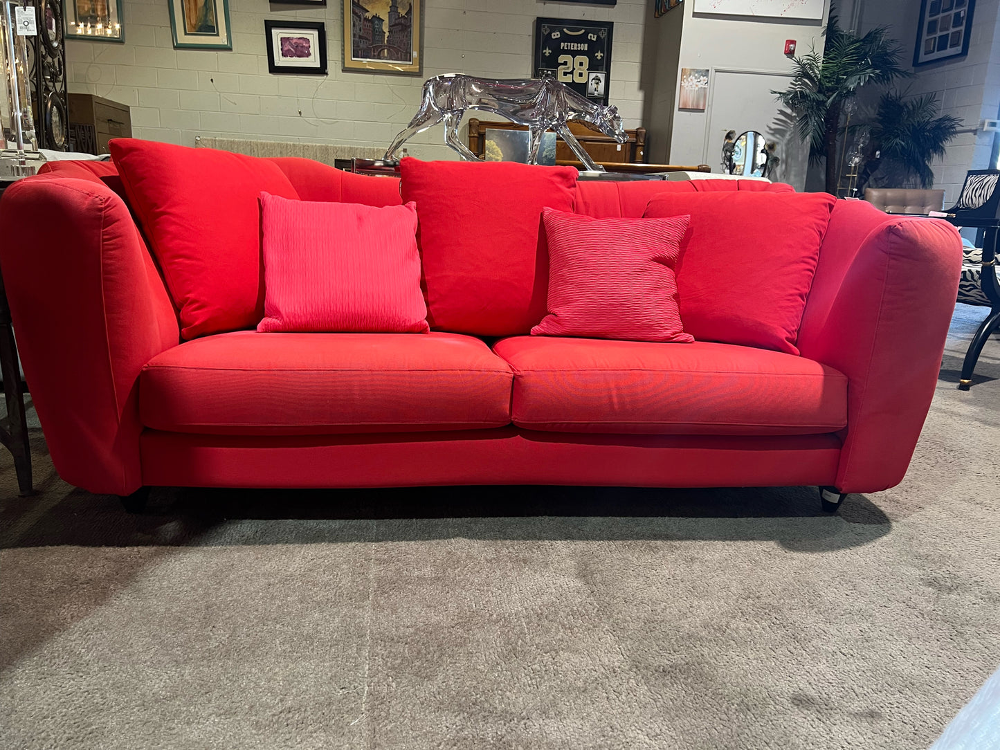 Red Fabric Sofa