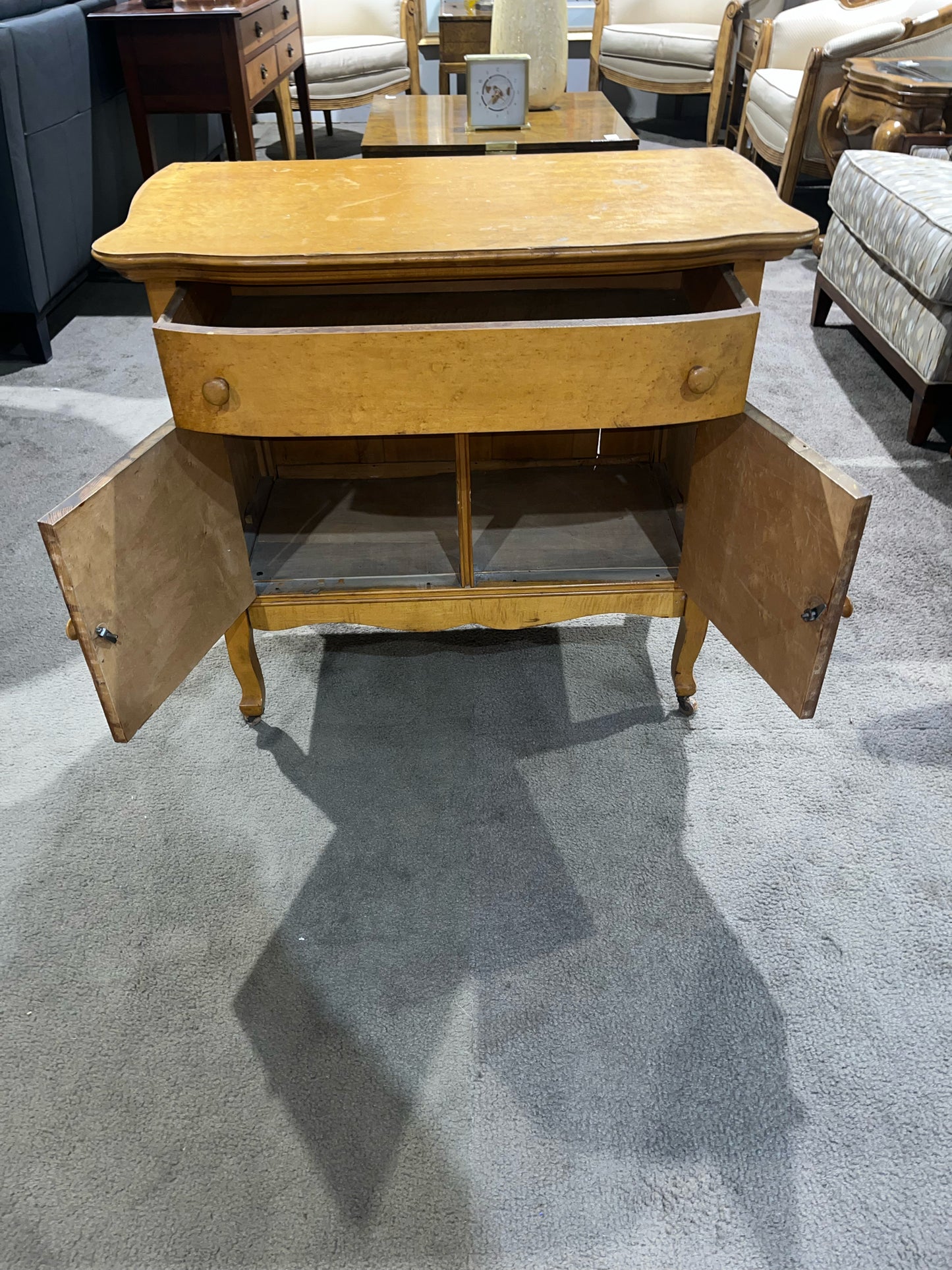 Antique Birdseye Maple Wash Stand