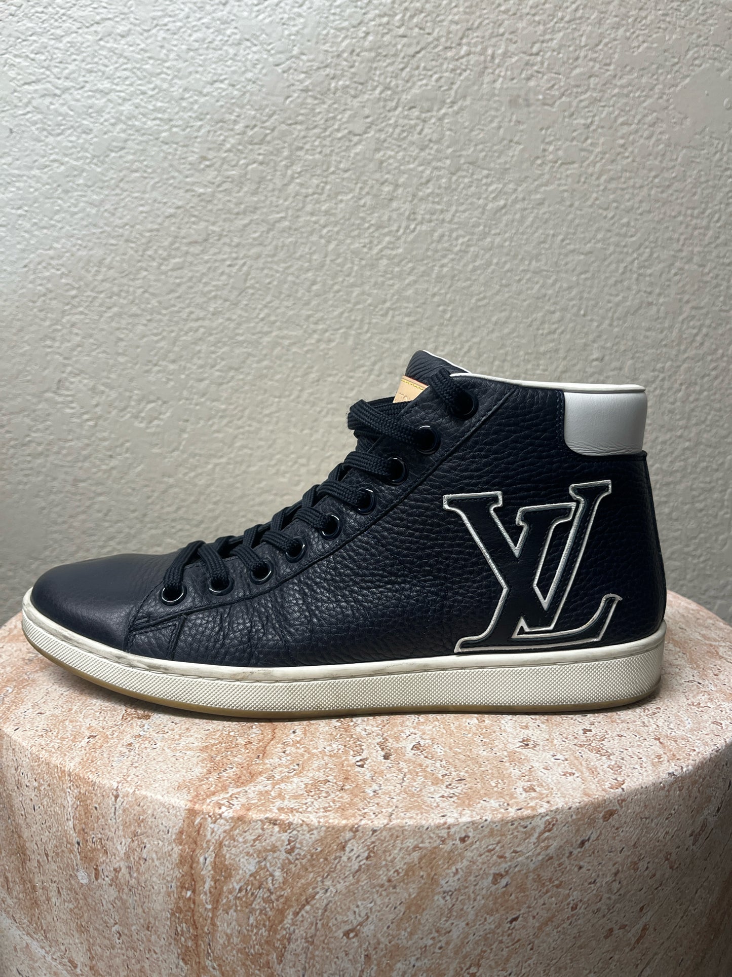 Louis Vuitton Navy High Top Sneakers