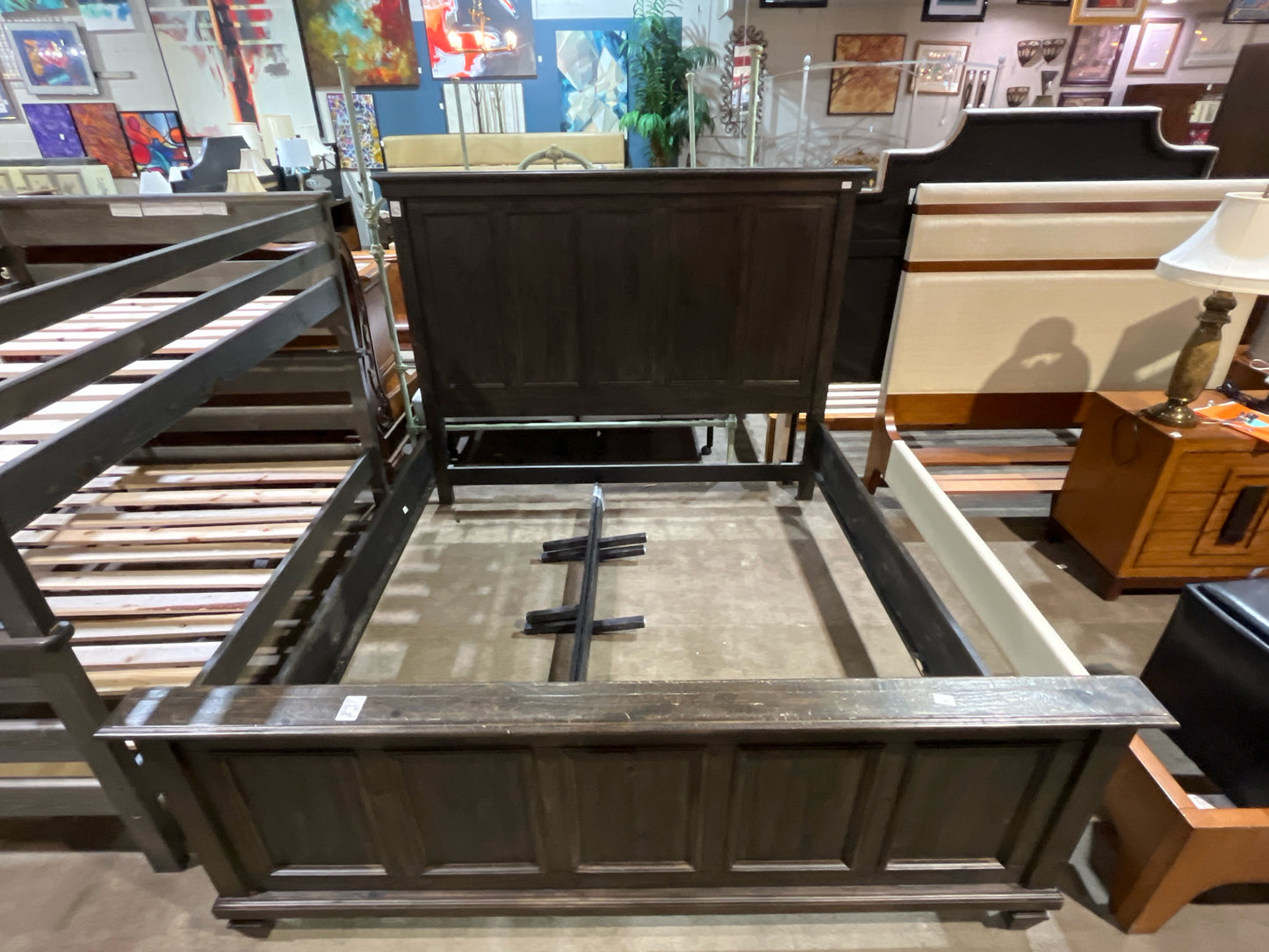 Magnussen King Size Gray Wood "Calistoga" Bed