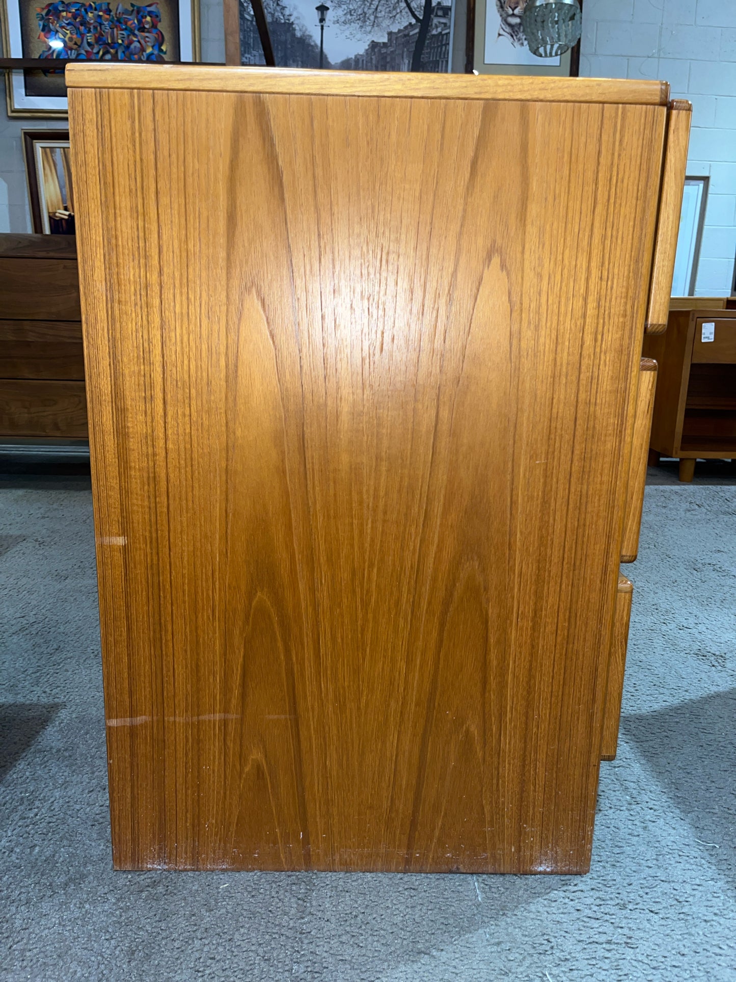 Scan Coll Danish Modern 6 Drawer Teak Dresser