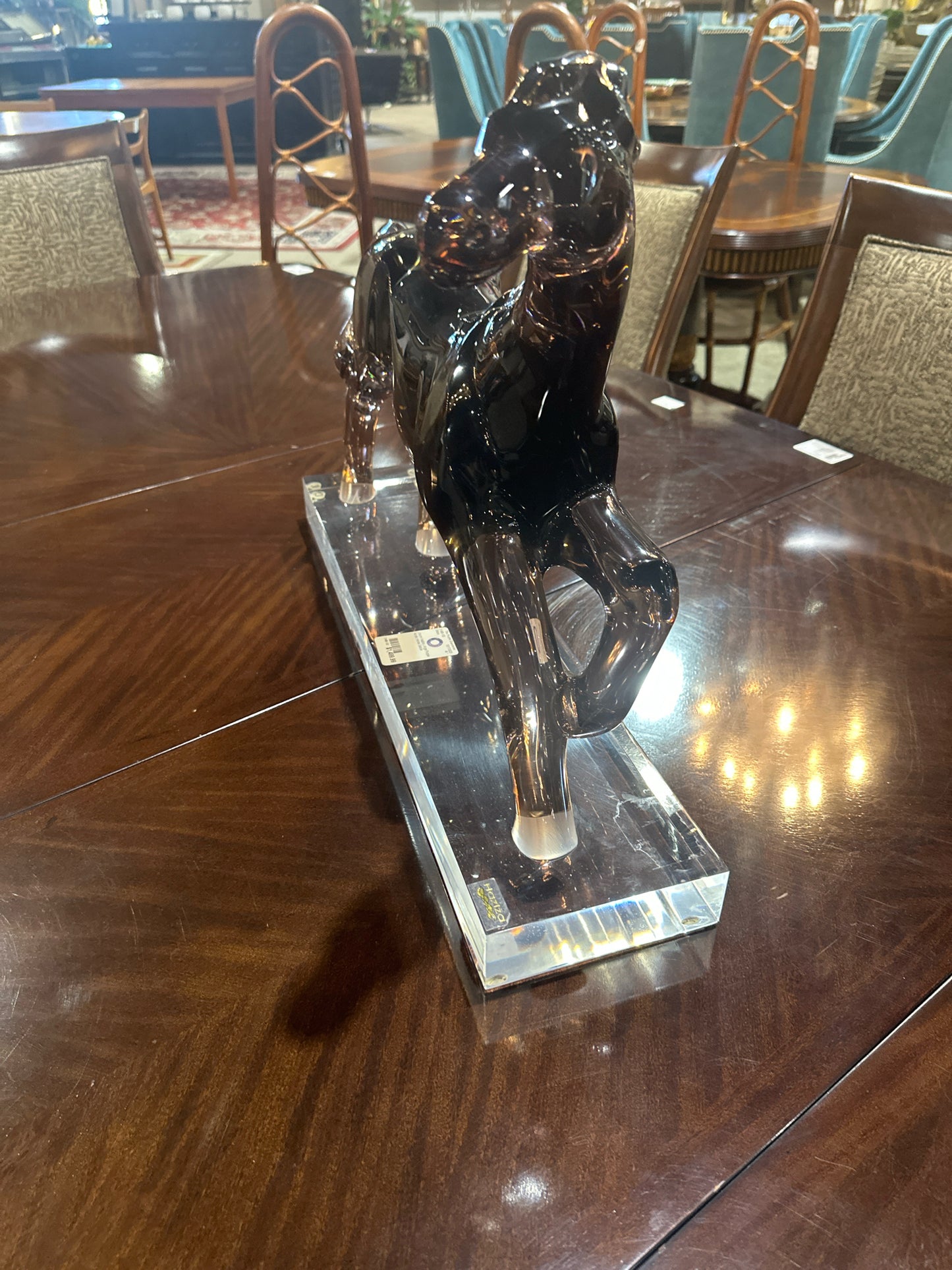 Haziza Purple Lucite Horse Statue