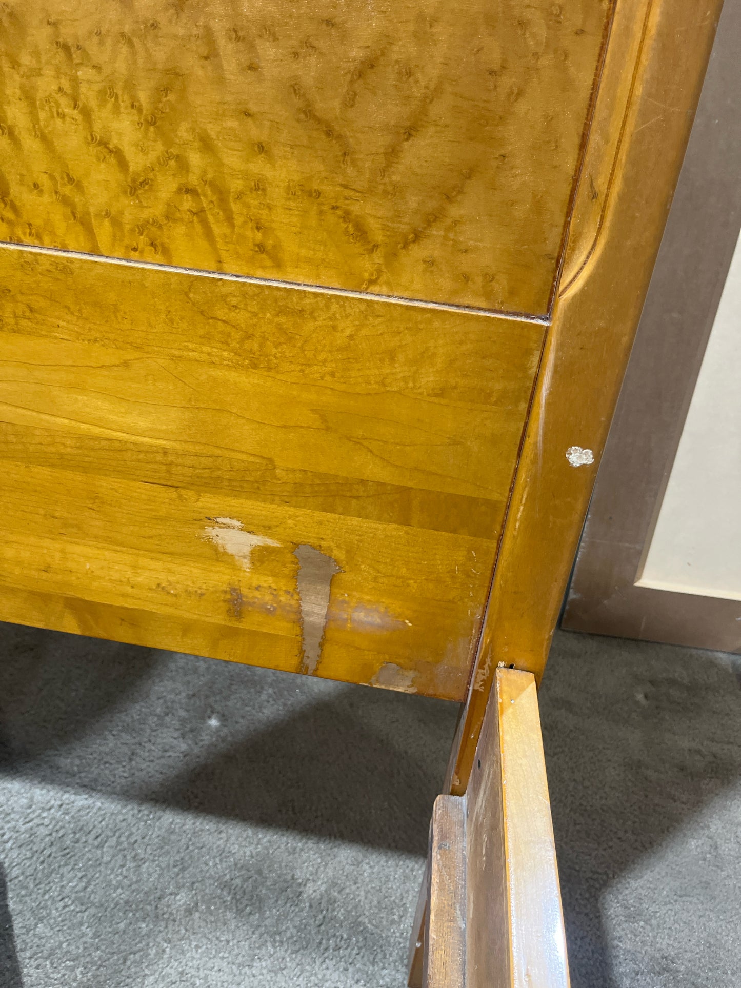 Antique Birdseye Maple Double Size Bed