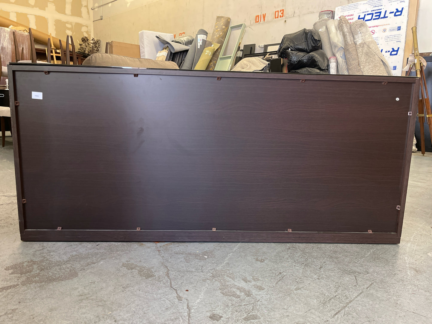 Leggero Brown Dresser with 6 Drawers & Glass top