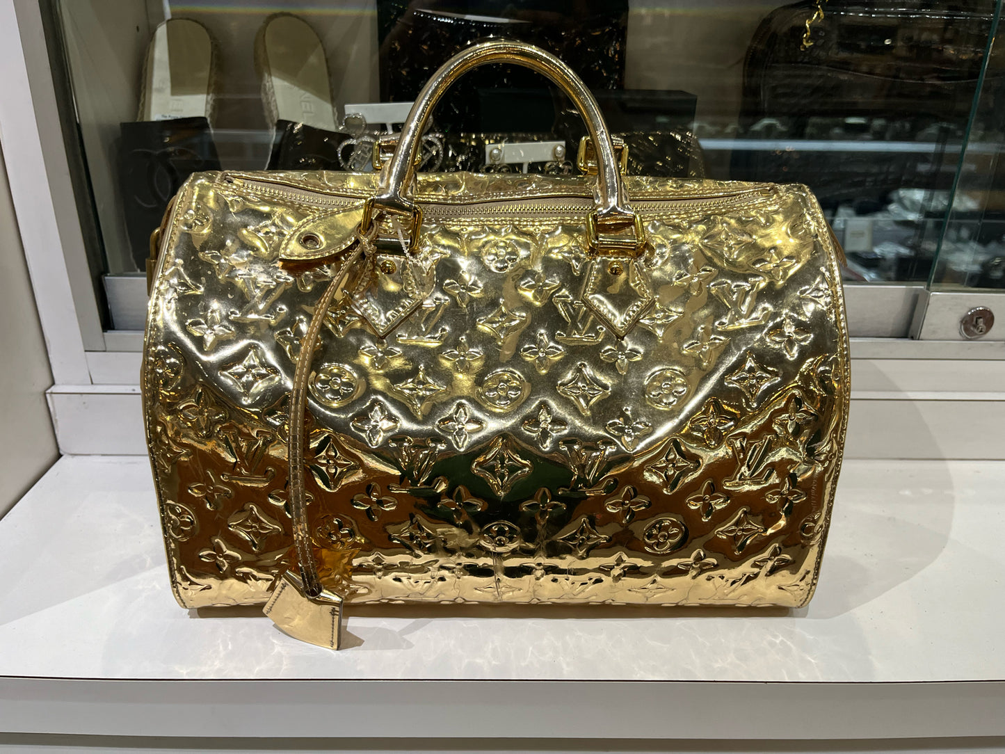 Louis Vuitton Gold Metallic Mirror Speedy