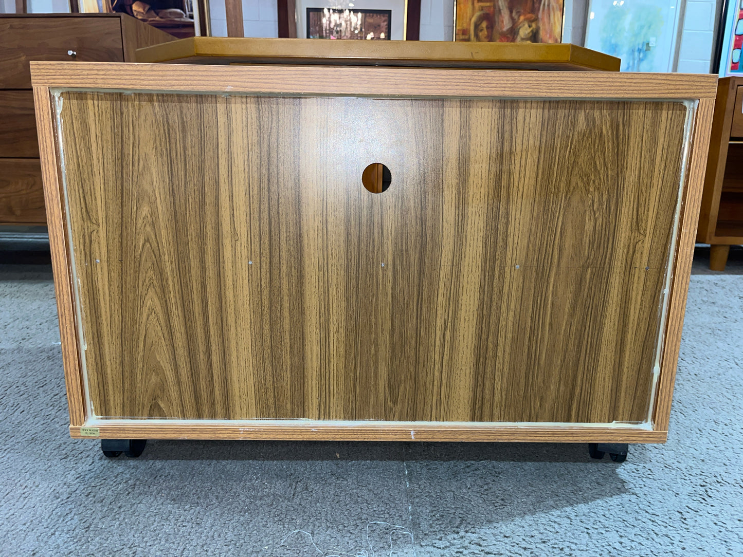 Danish Modern Teak Nightstand & TV Swivel