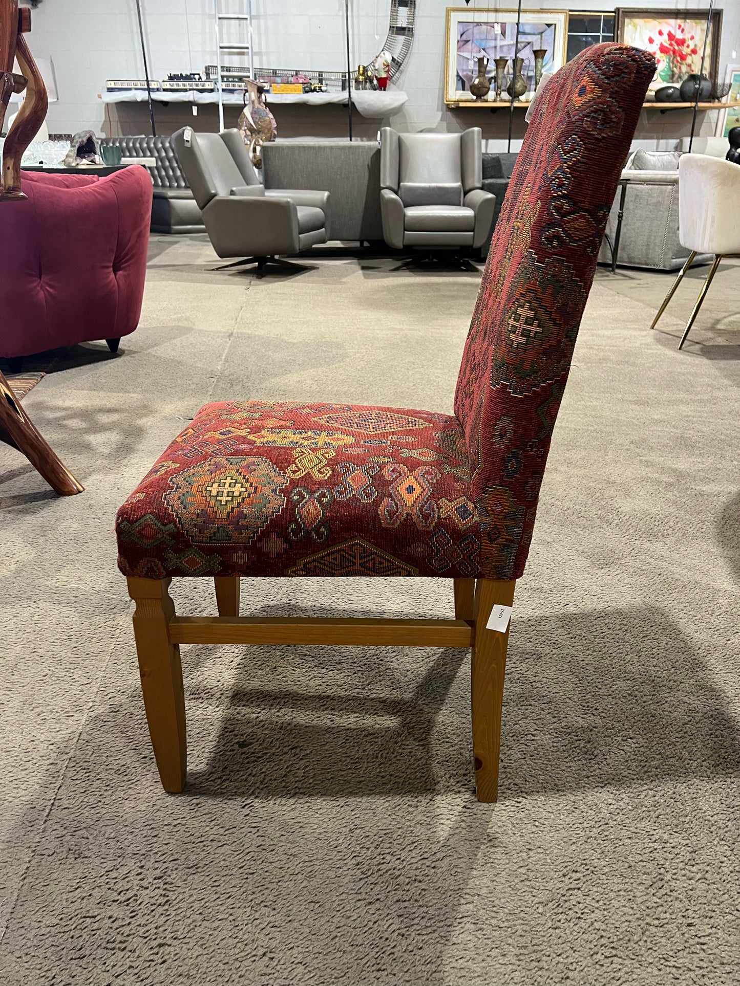 Pier 1 Red Multi Tapestry Chair