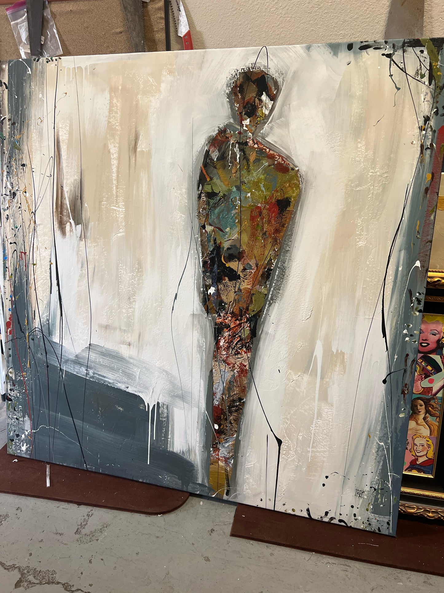 Kelsey Irvin "Reworked IX" Painting on Canvas