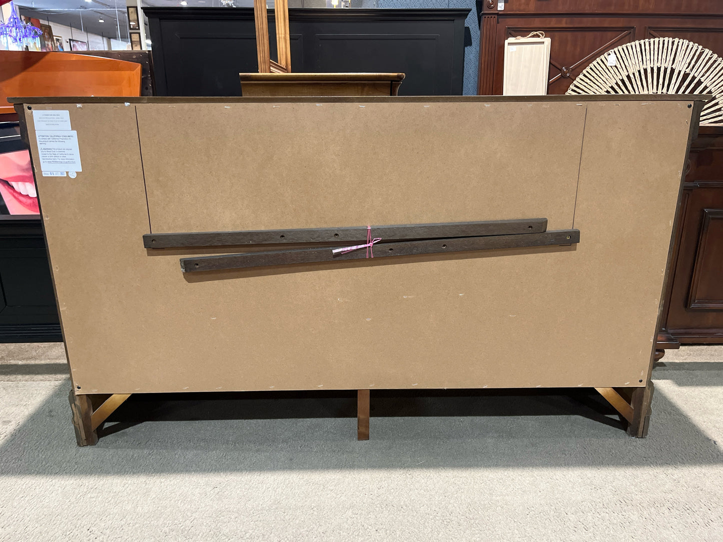 Dark Wood 6 Drawer Dresser