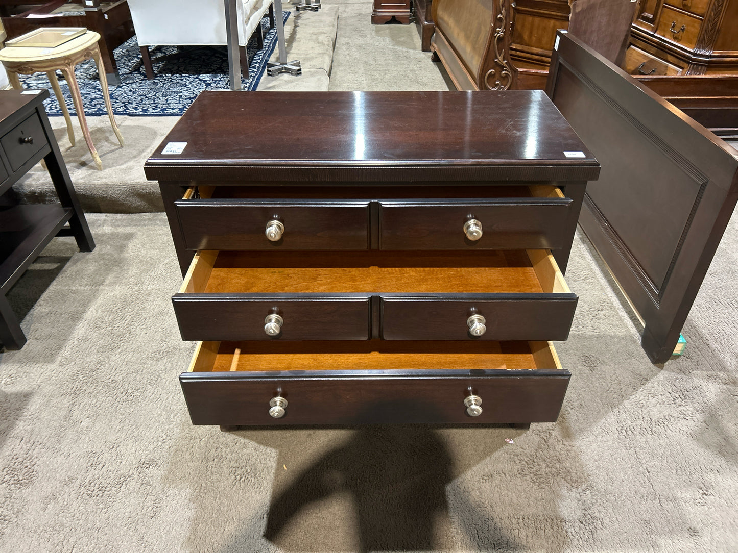 Lexington 4 Drawer Espresso Wood Nightstand