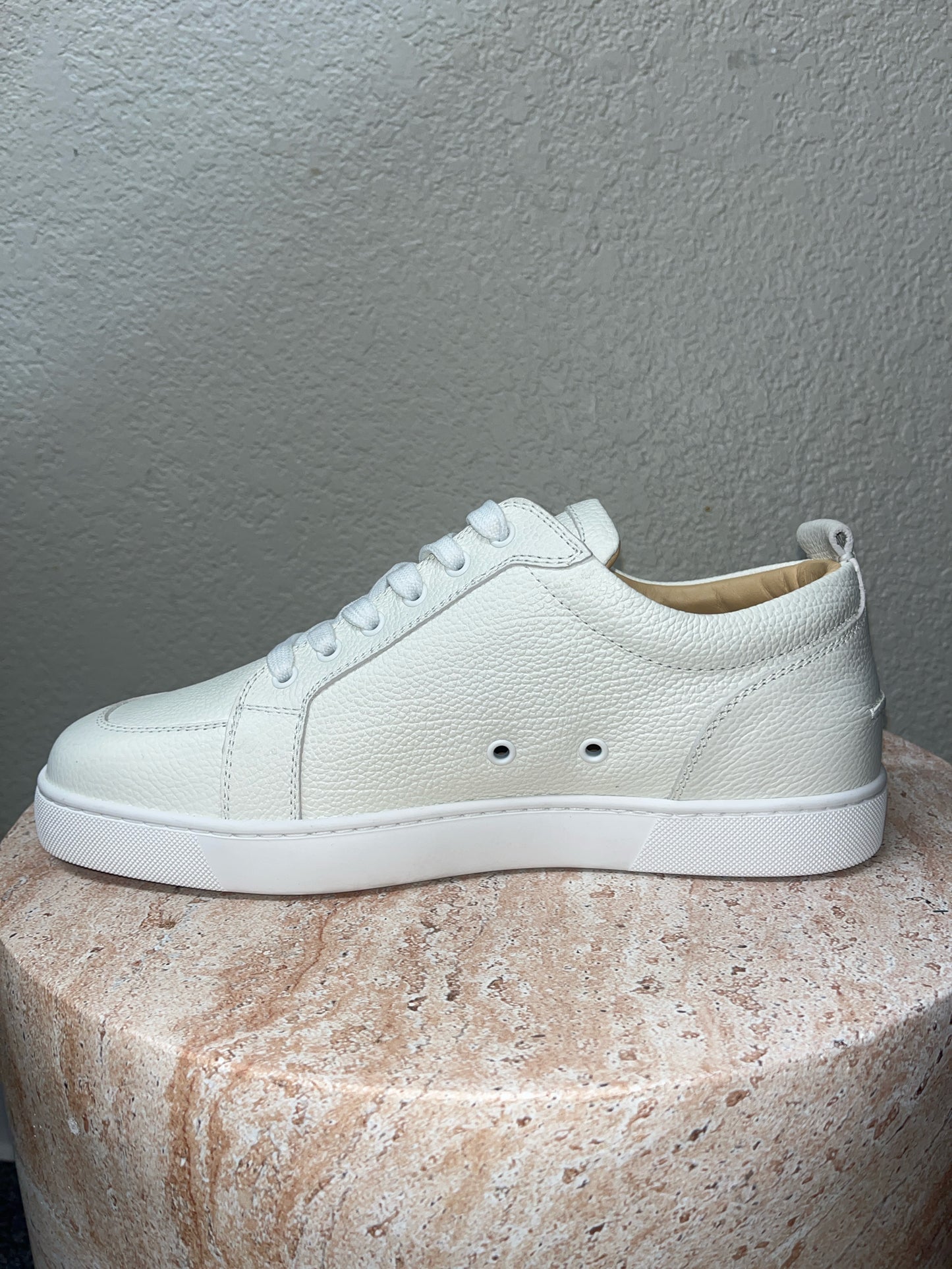 Christian Louboutin White Leather Low Top Shoes
