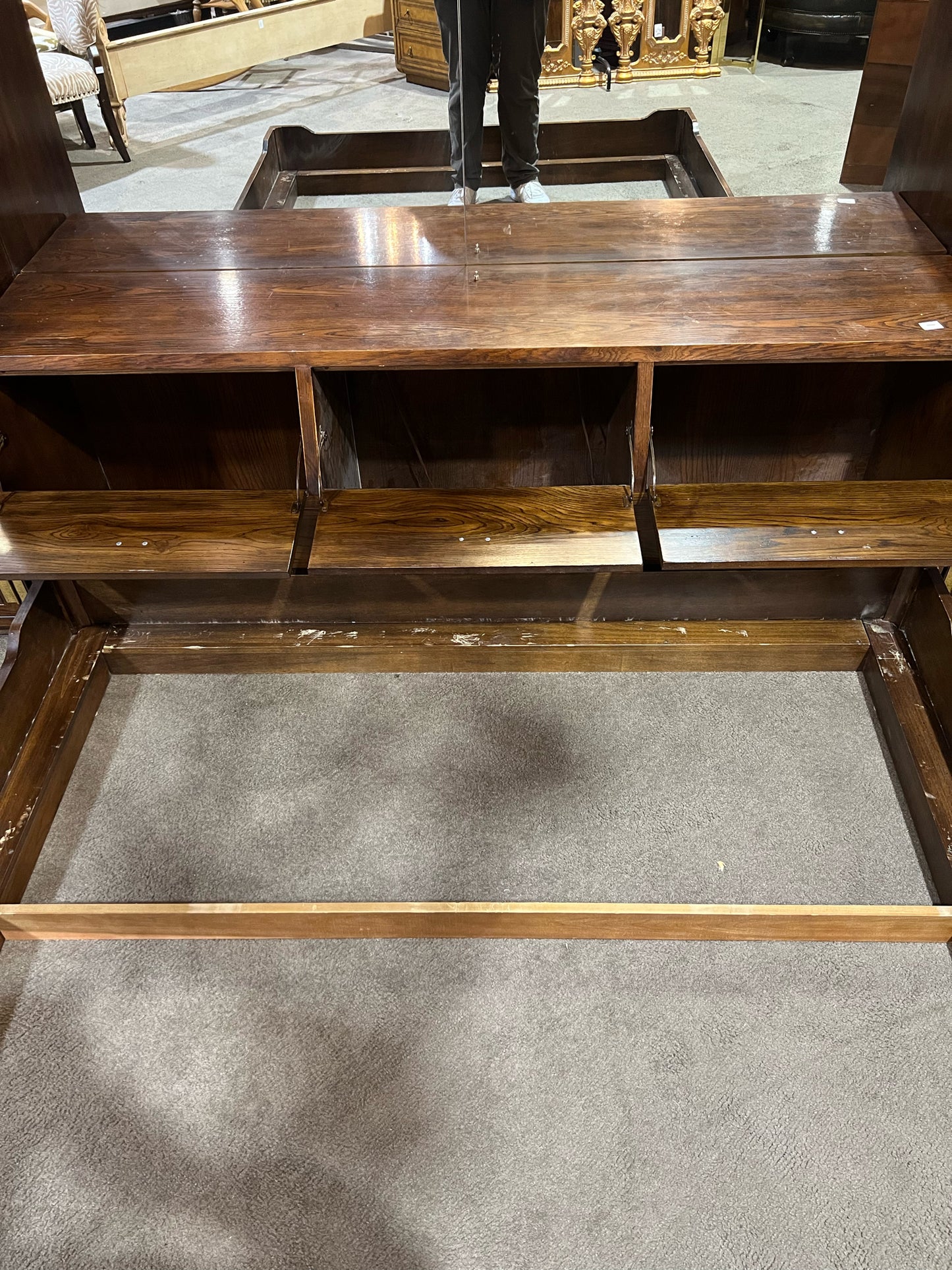 Henredon Campaign Style King Size Bed