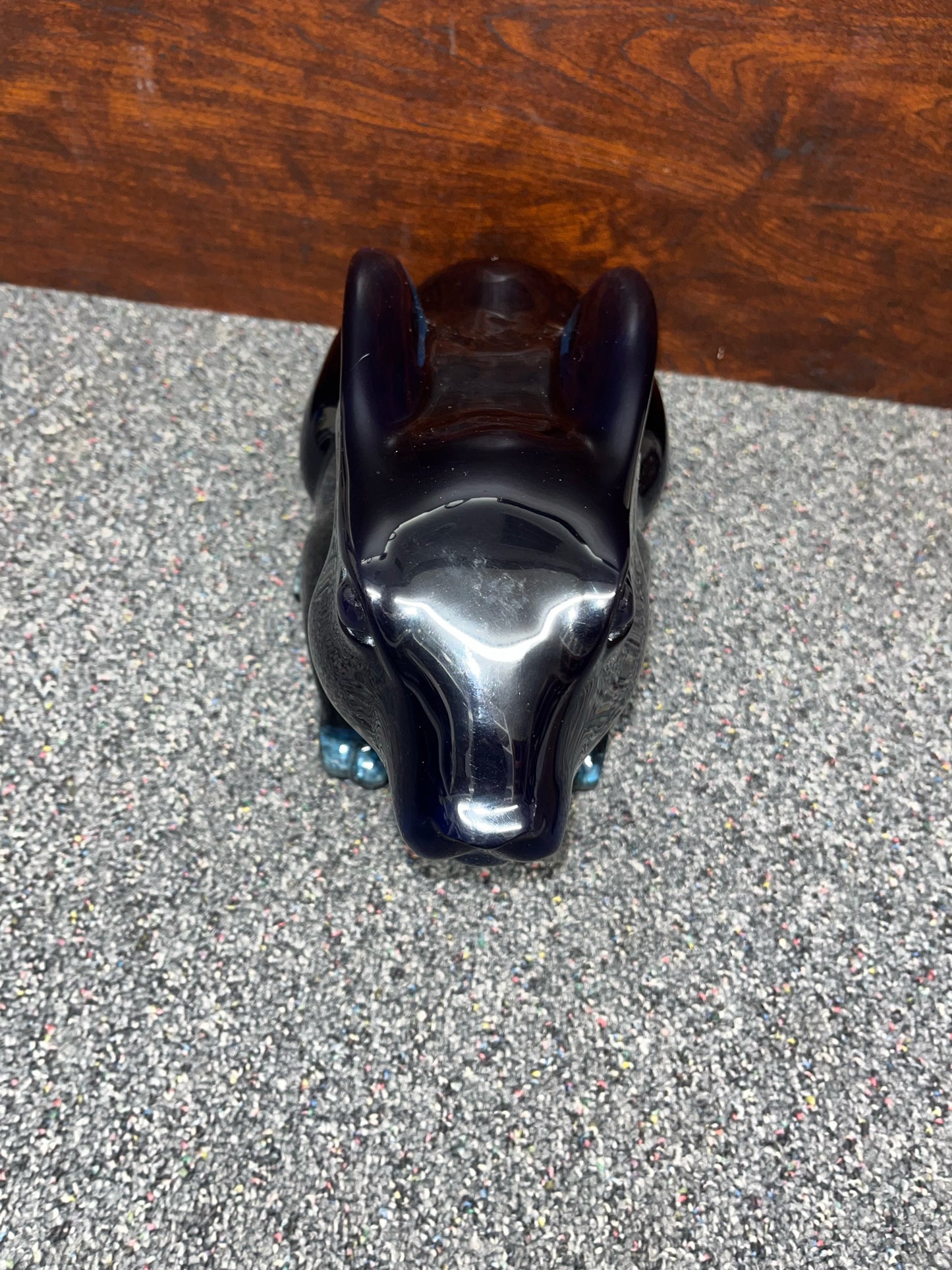 Haziza Navy Blue Acrylic Bunny Sculpture