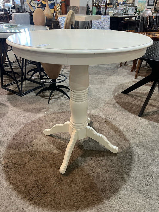Pier 1 Round White Wood Pedestal Dining Table