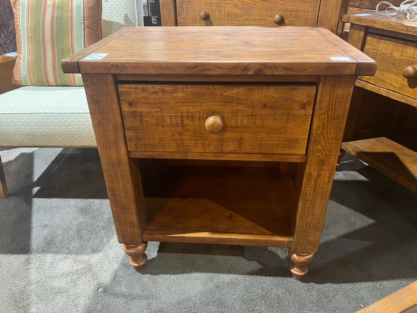 Pottery Barn Single Drawer Wood "Kendal" Nightstand