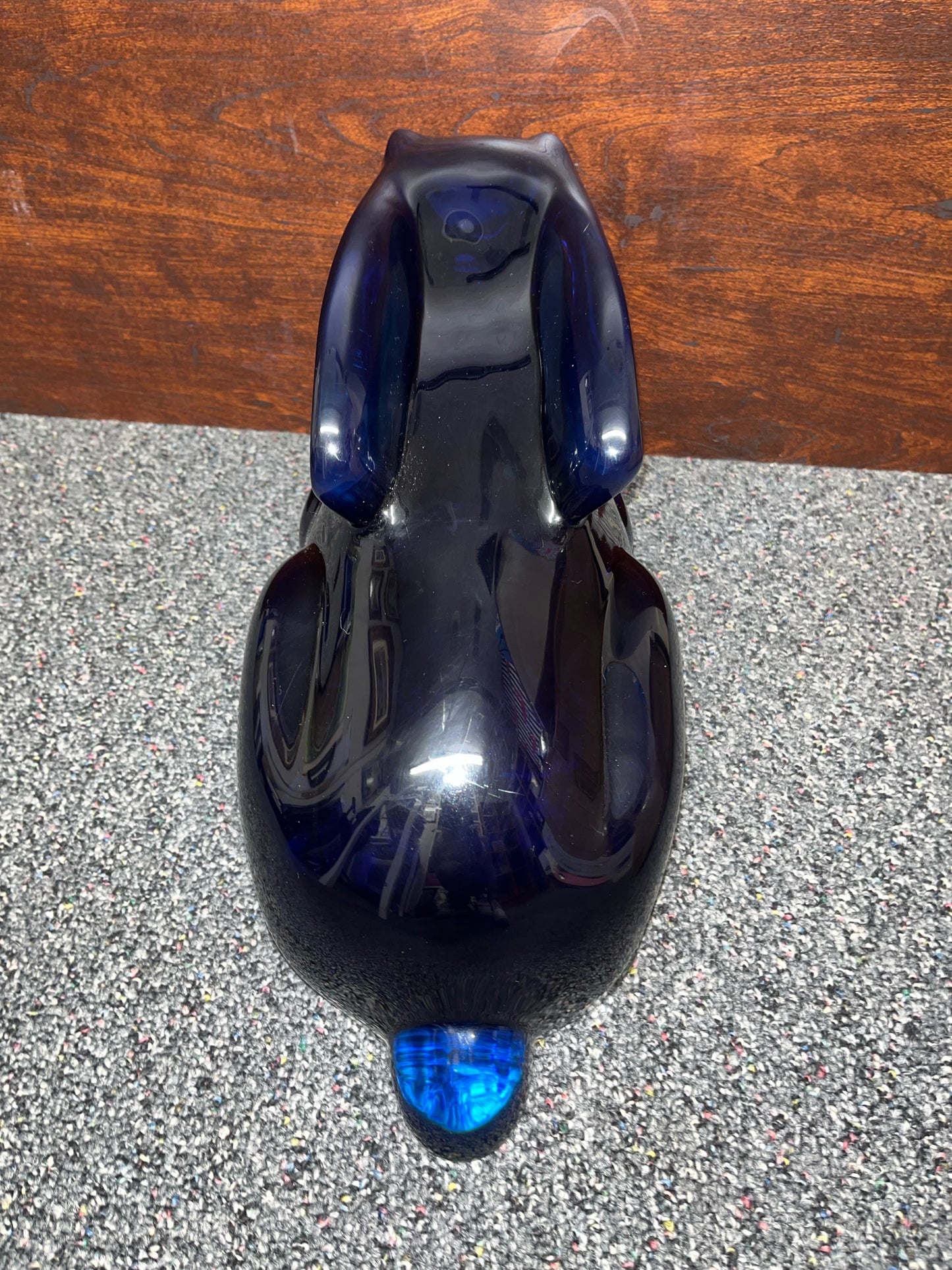 Haziza Navy Blue Acrylic Bunny Sculpture