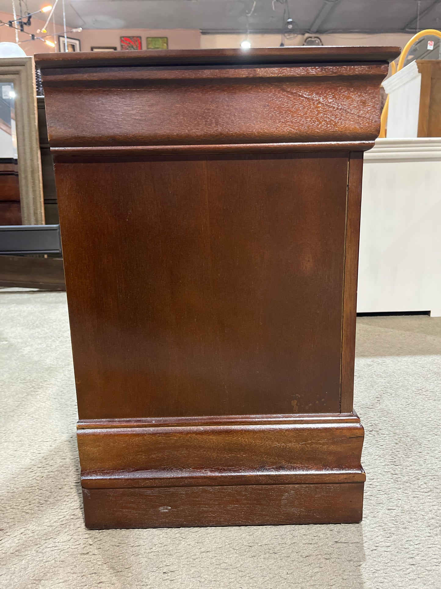 Dark Wood 2 Drawer Nightstand
