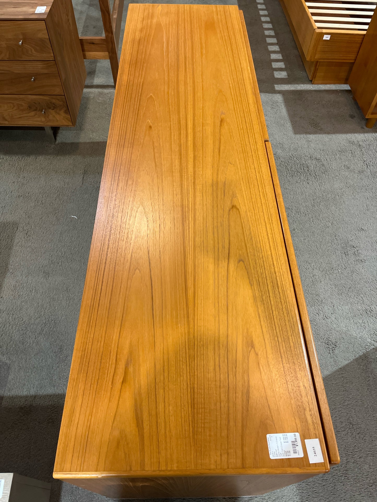 Scan Coll Danish Modern 6 Drawer Teak Dresser