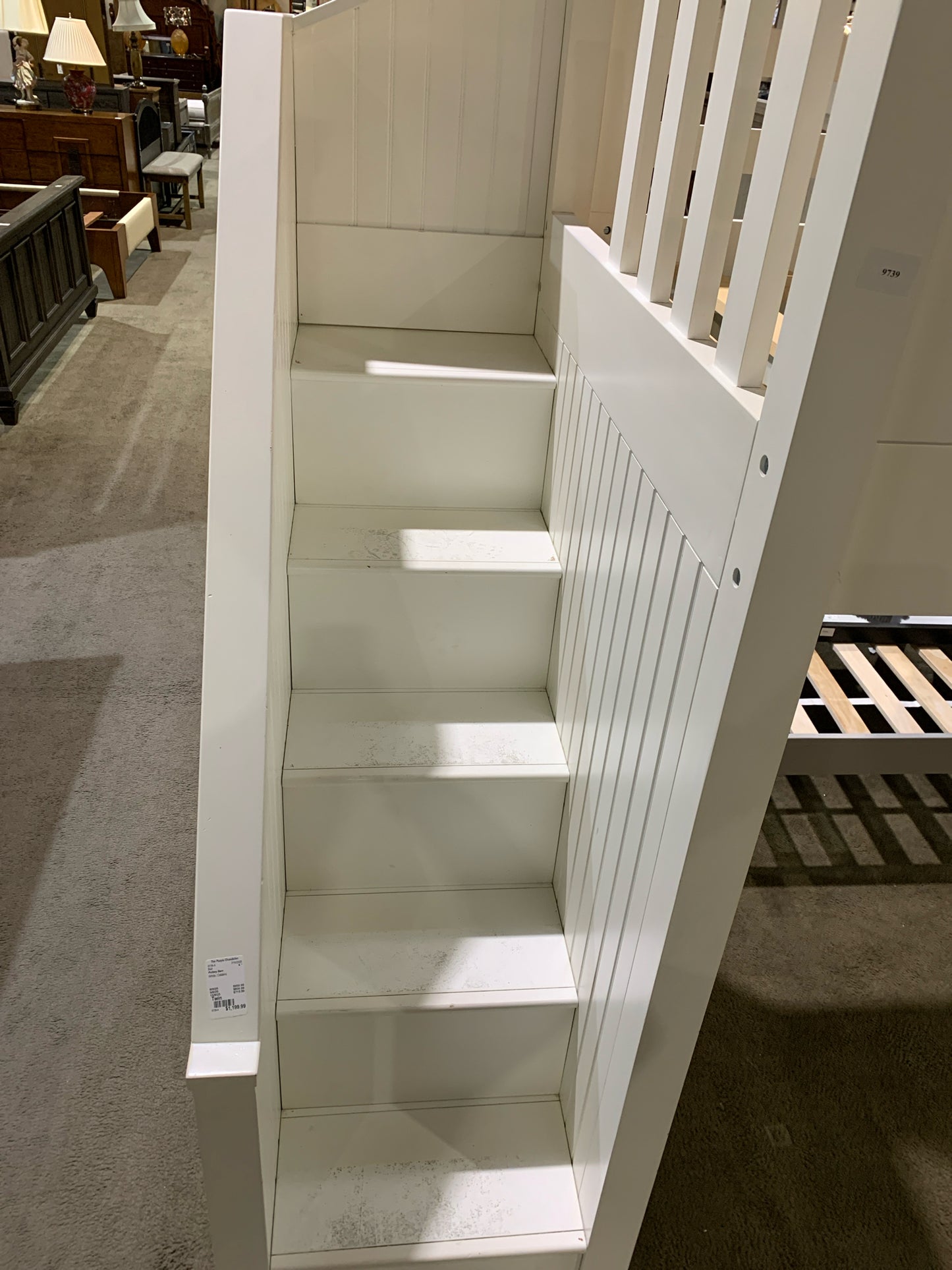Pottery Barn Twin Size White Wood "Catalina" Bed