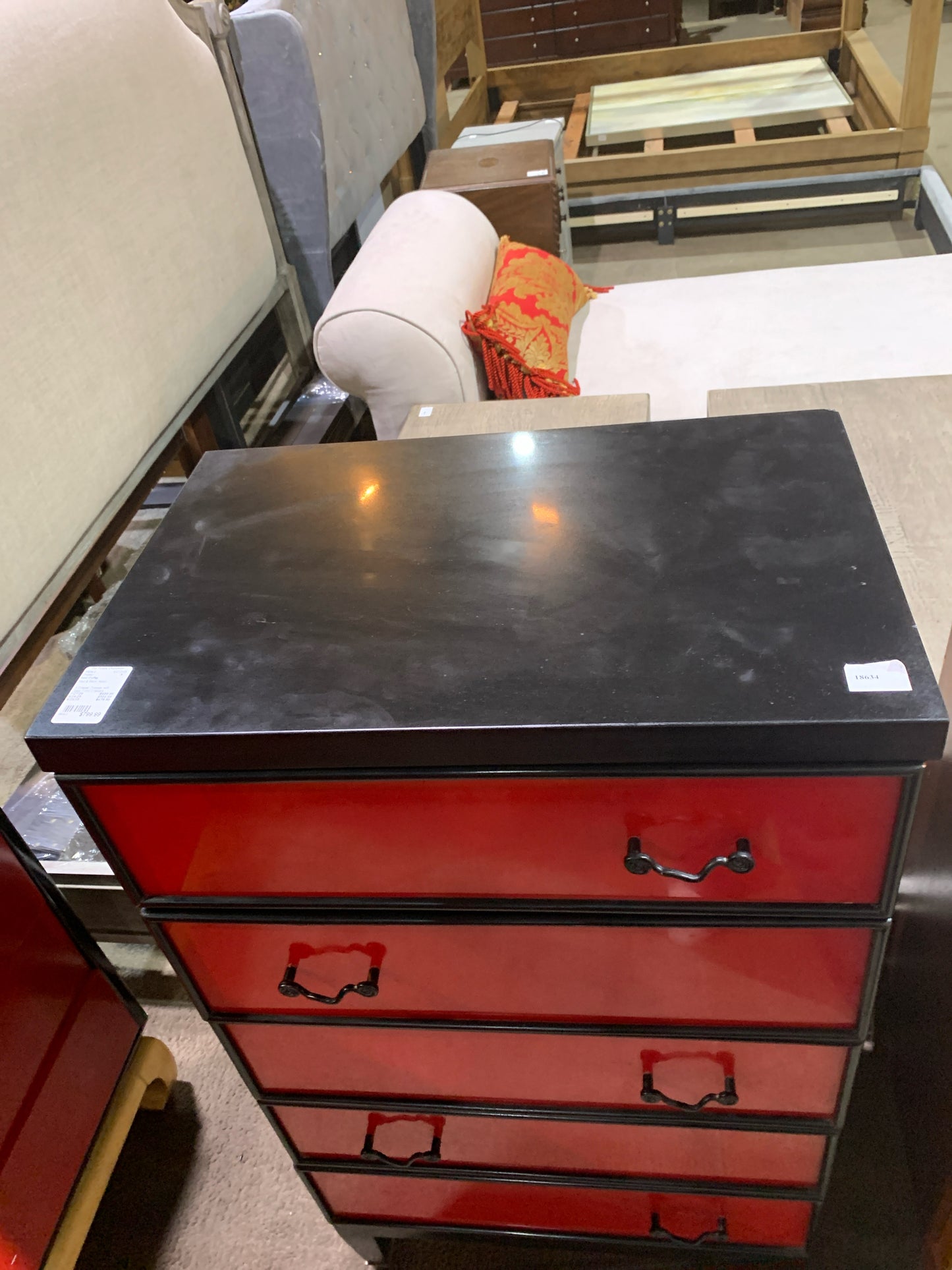 Kent Coffey Red & Black Asian Dresser