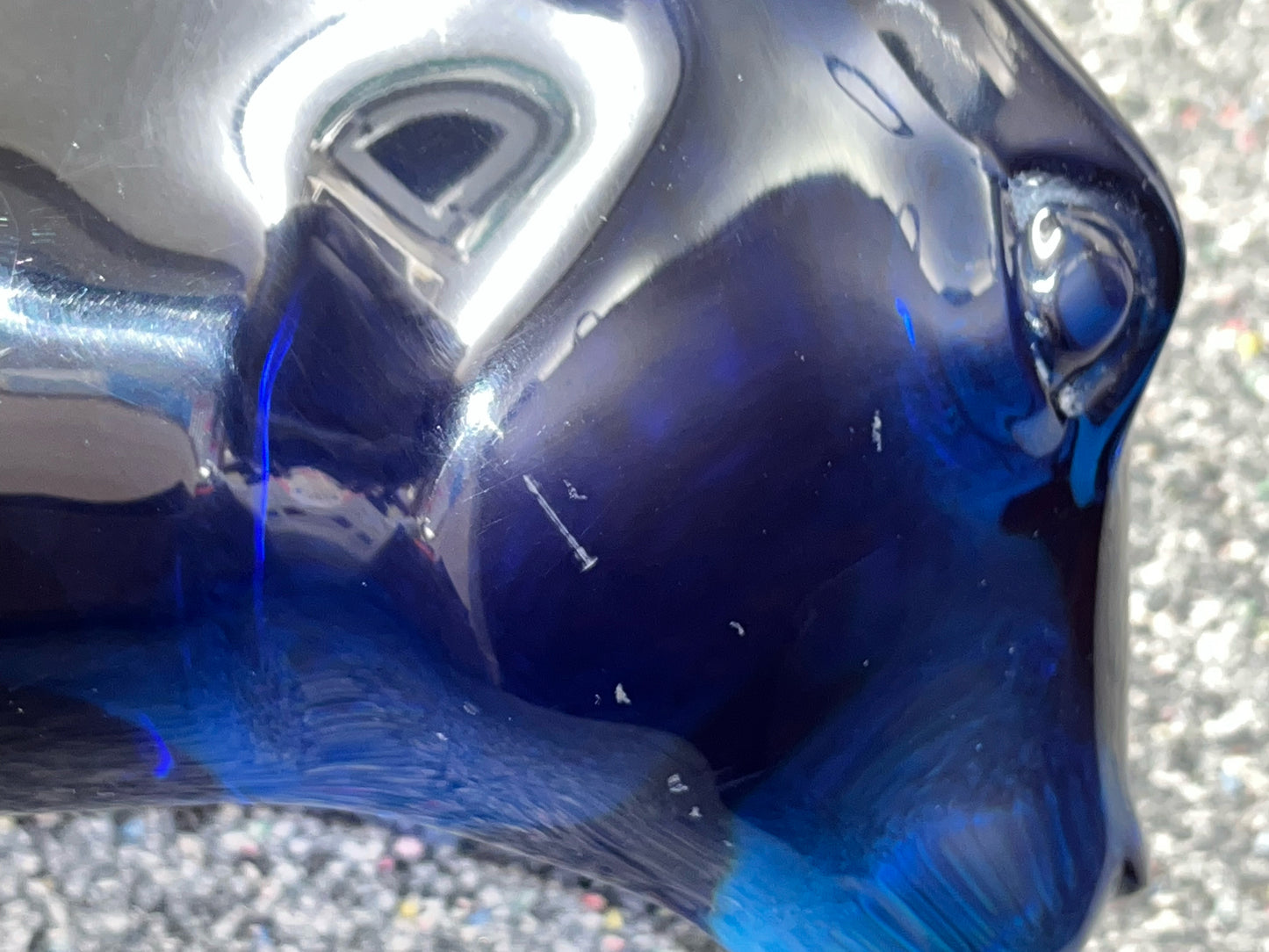 Haziza Navy Blue Acrylic Bunny Sculpture