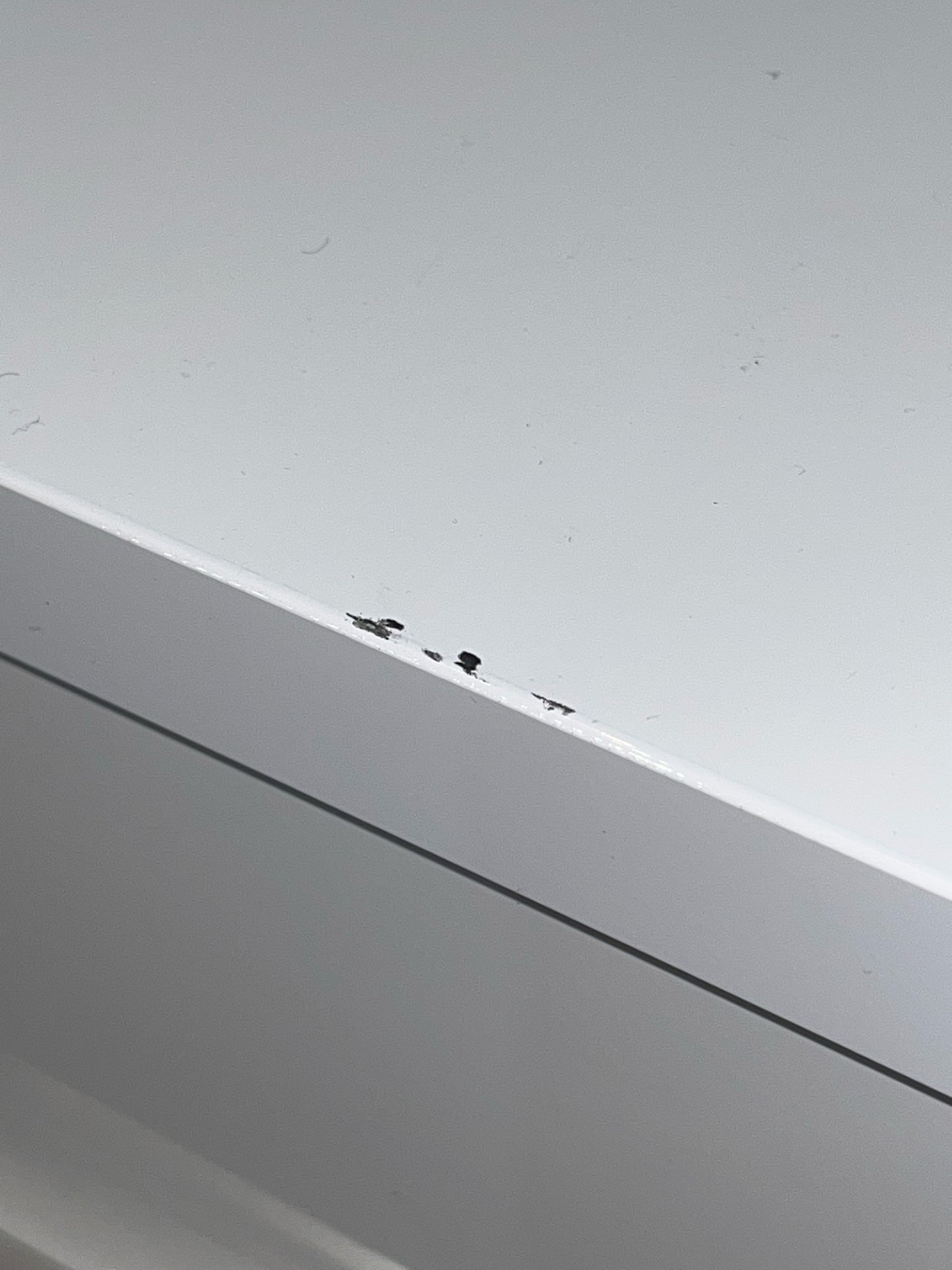 White Modern 2 Drawer Nightstand