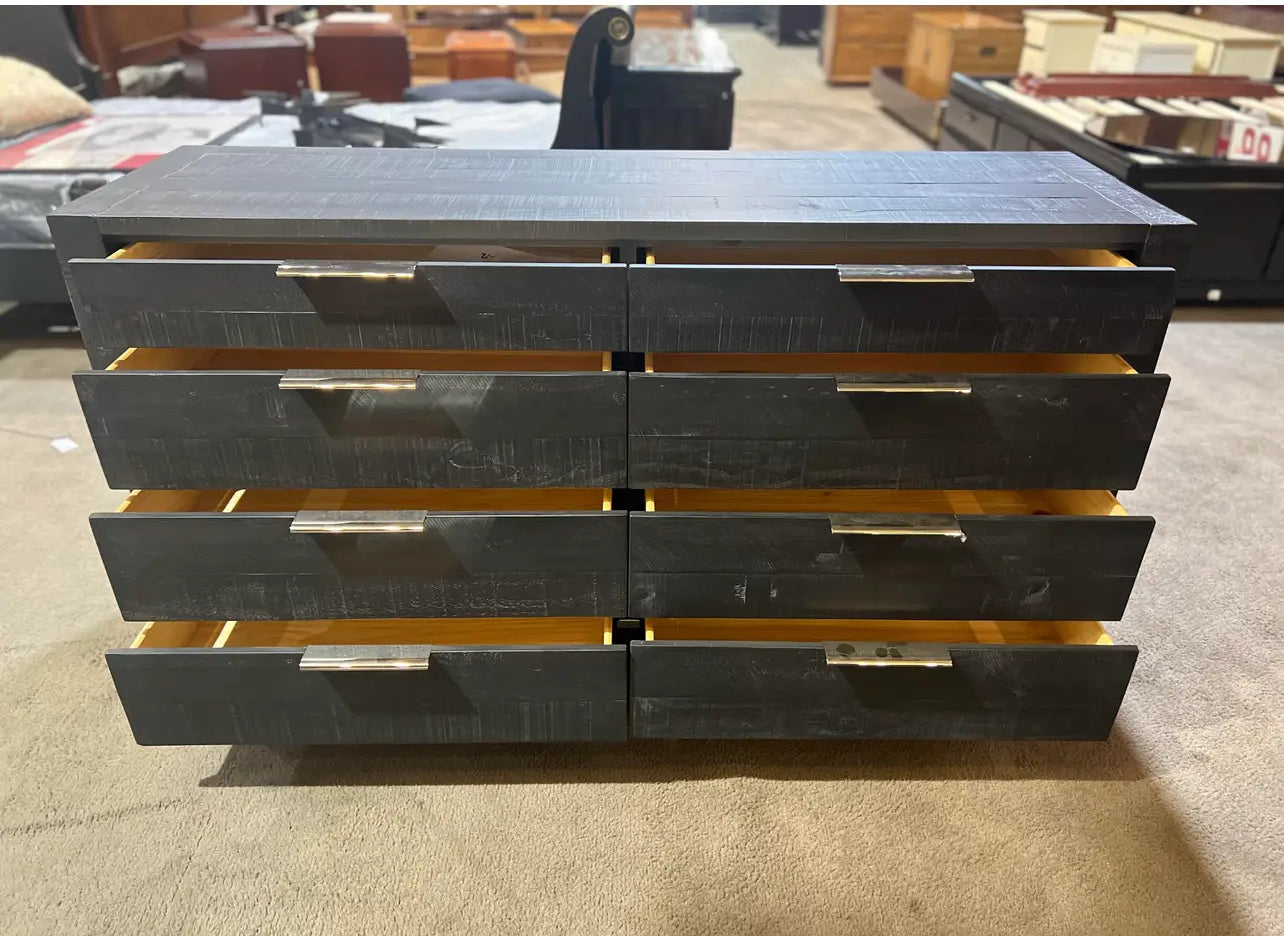 Bernhardt 8 Drawer Black Wood "Loft" Dresser