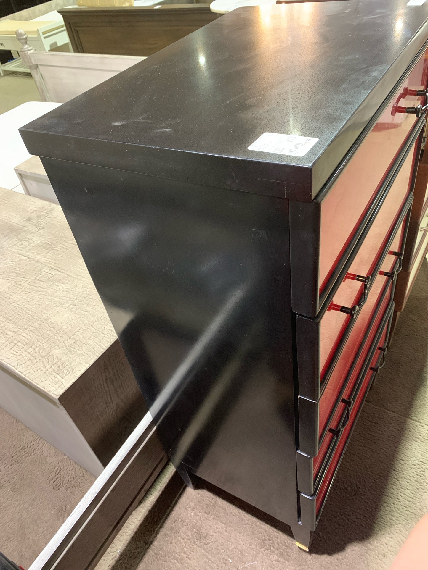Kent Coffey Red & Black Asian Dresser