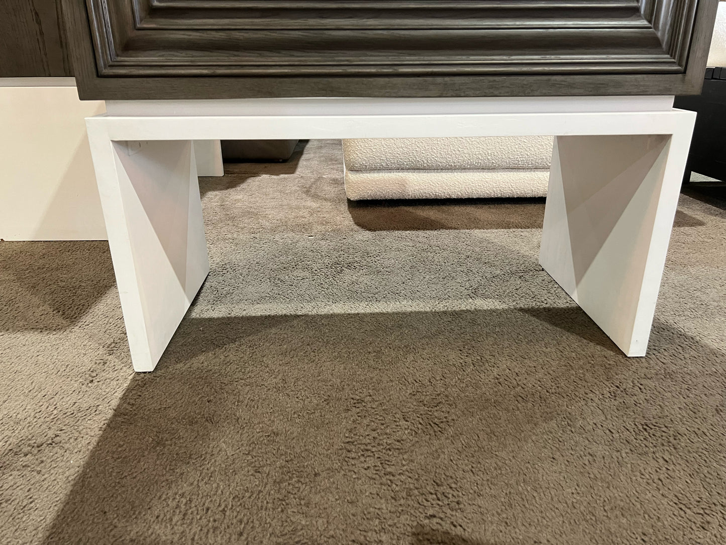 Bernhardt Gray & White Wood Goodman Nightstand