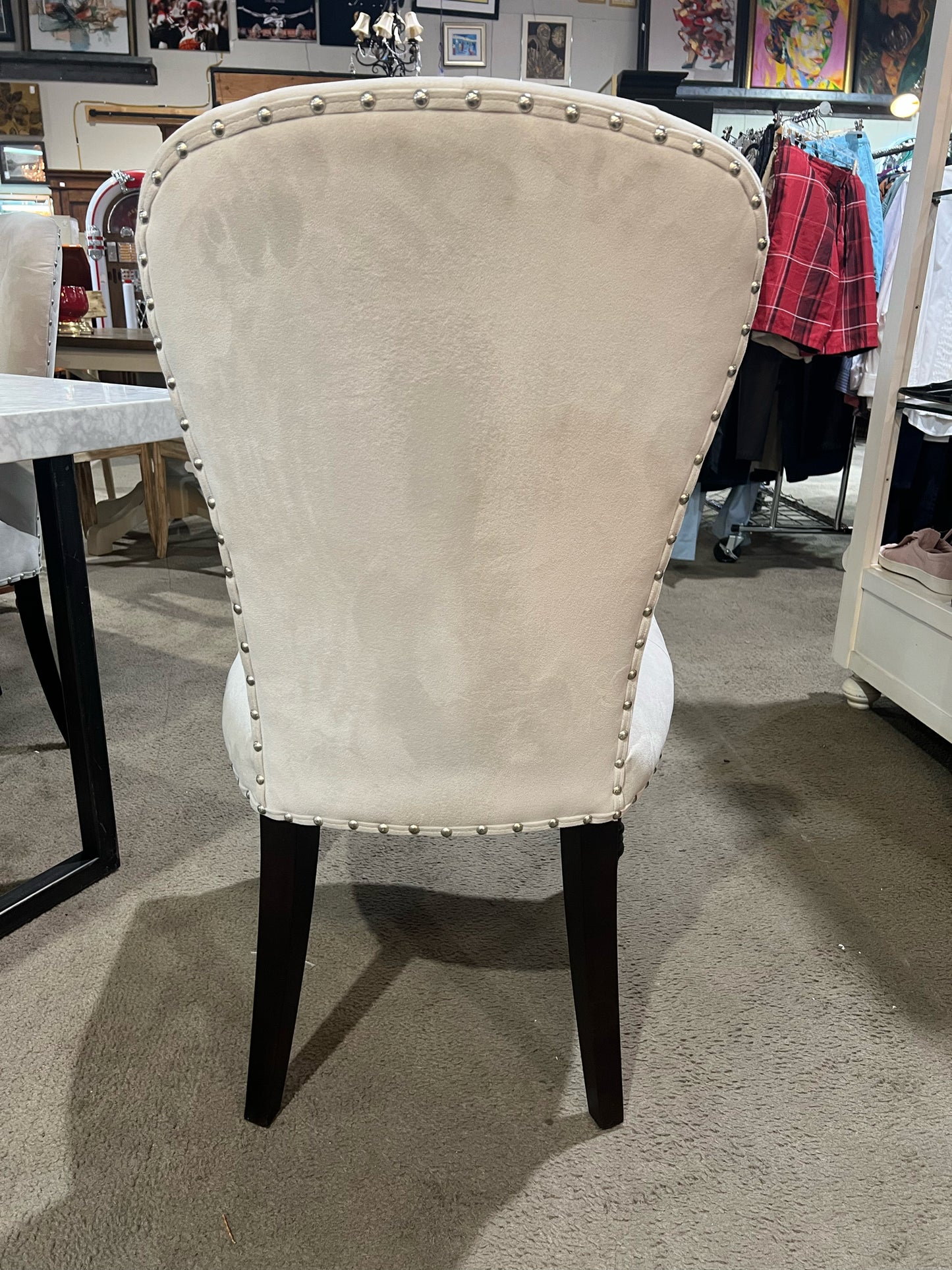 Z Gallerie Gray Tufted Fabric Dining Chair
