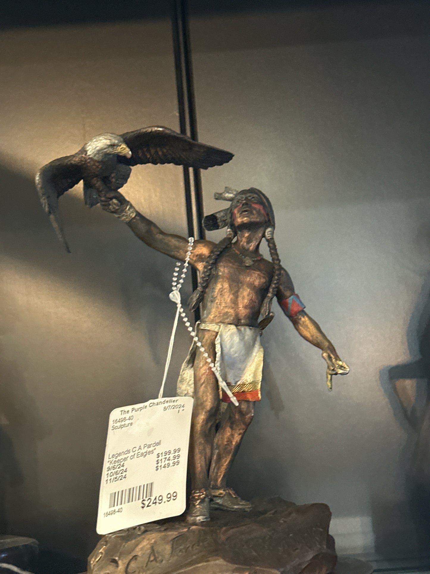 C.A. Pardell Legends "Keeper of Eagles" Sculpture