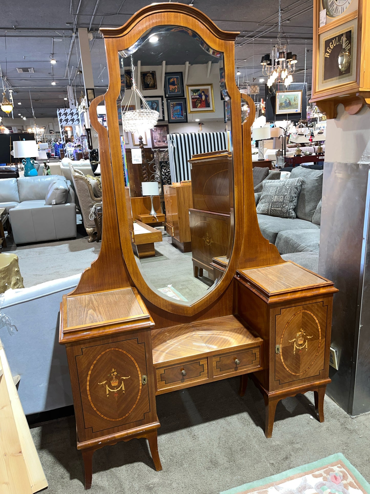 4-Piece Antique Wood Bedroom Set