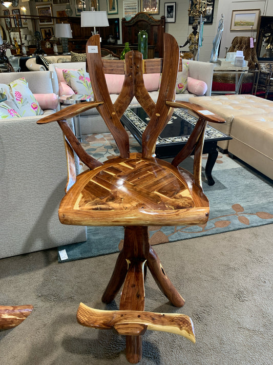 Handcrafted Live Tree Bar Stool