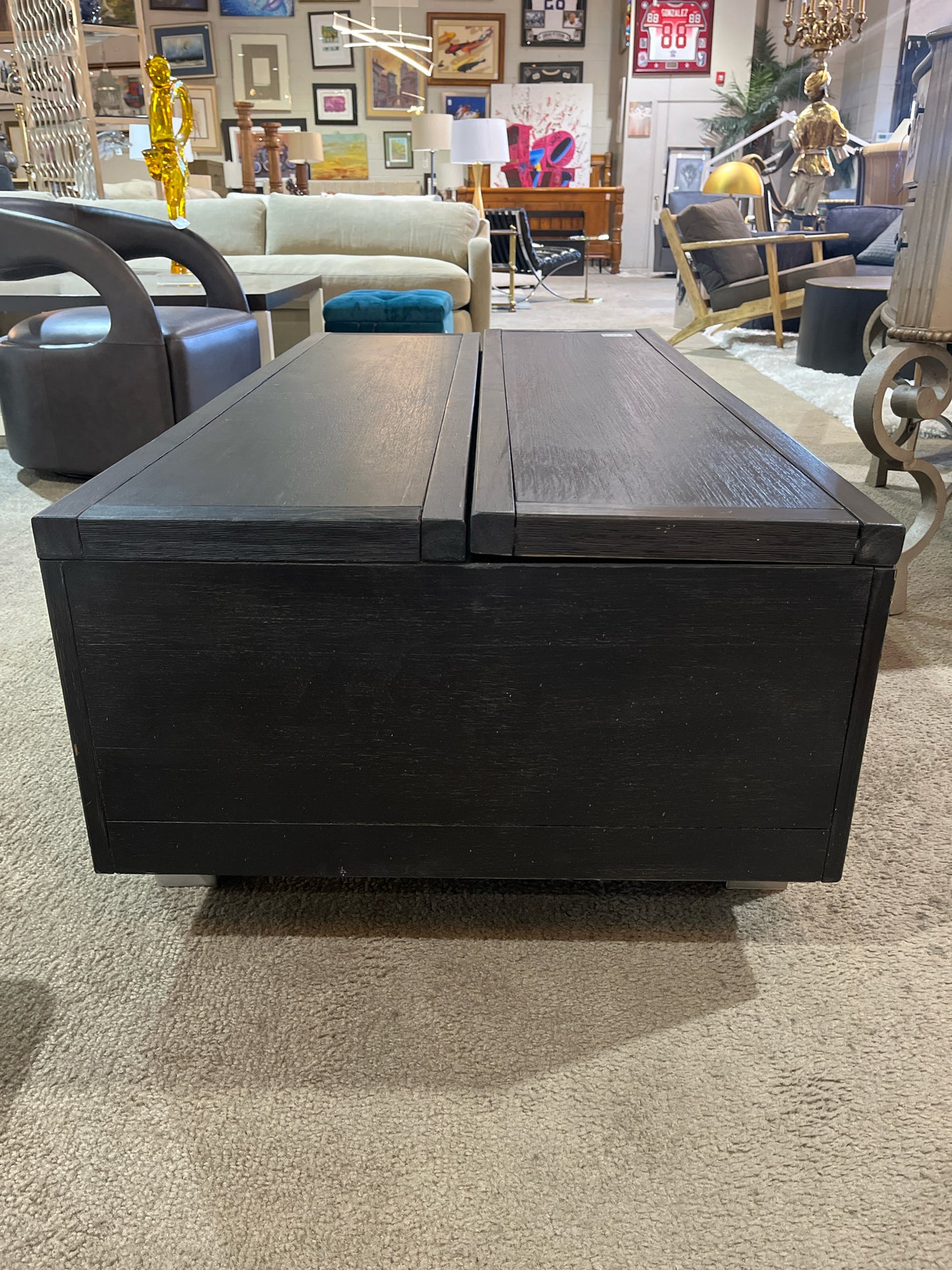 Black Wood Lift Top Coffee Table