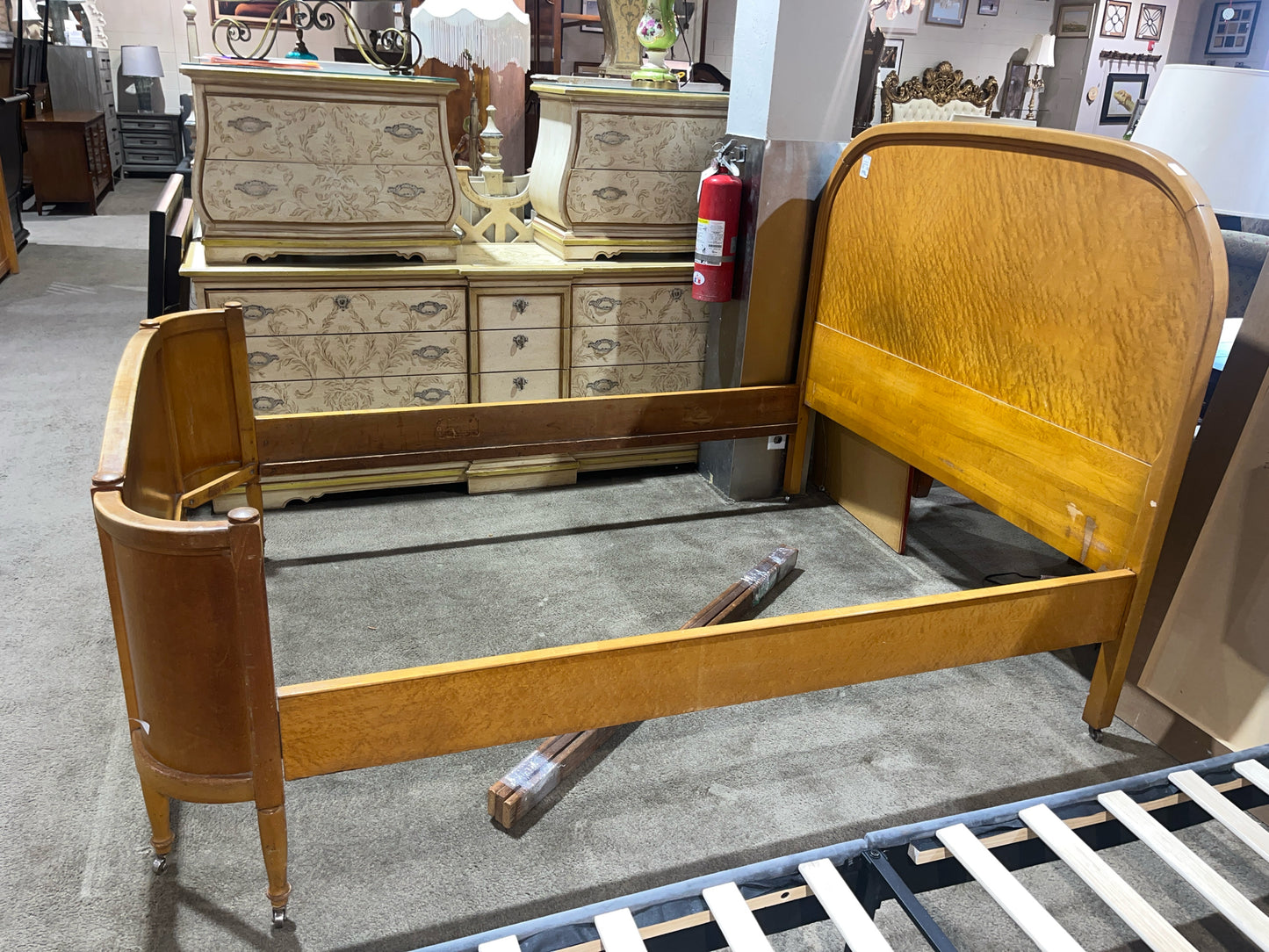 Antique Birdseye Maple Double Size Bed