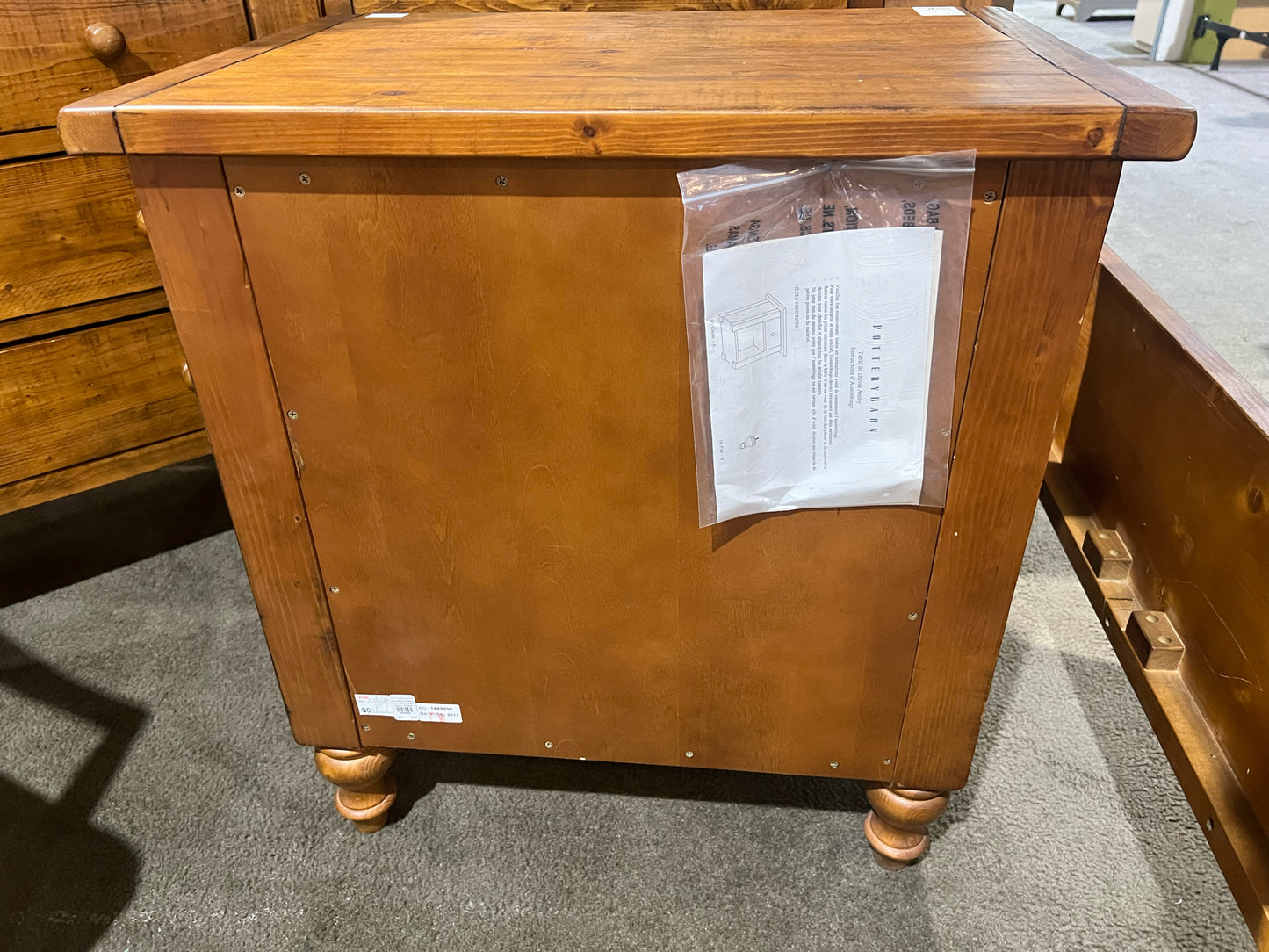 Pottery Barn Single Drawer Wood "Kendal" Nightstand