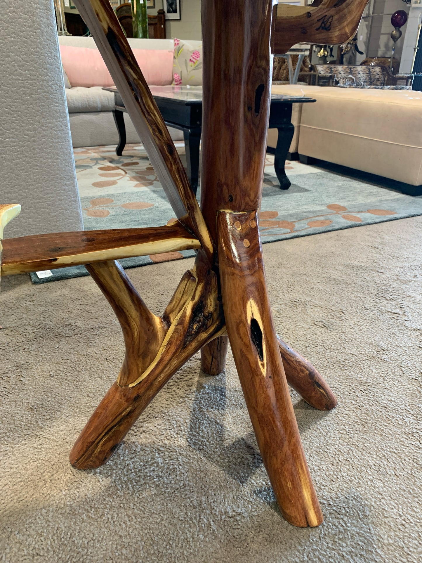 Handcrafted Live Tree Bar Stool
