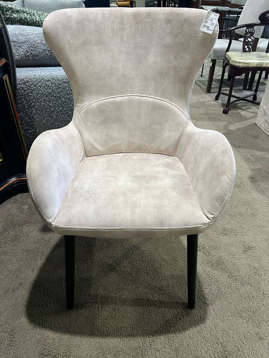Small Tan Fabric Wingback Chair