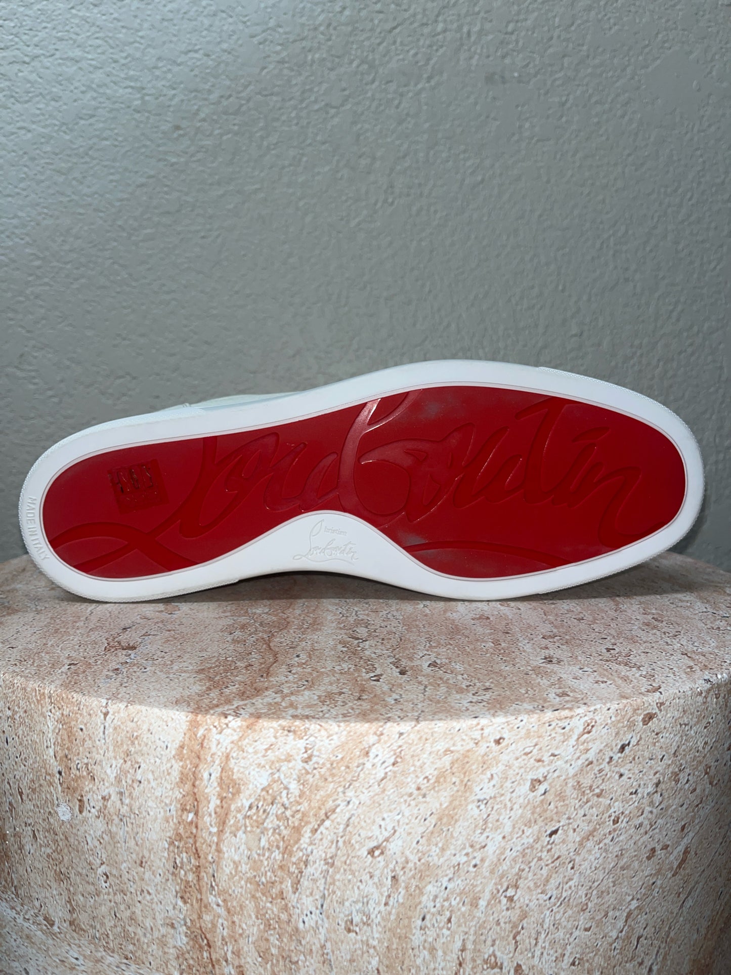 Christian Louboutin White Leather Low Top Shoes