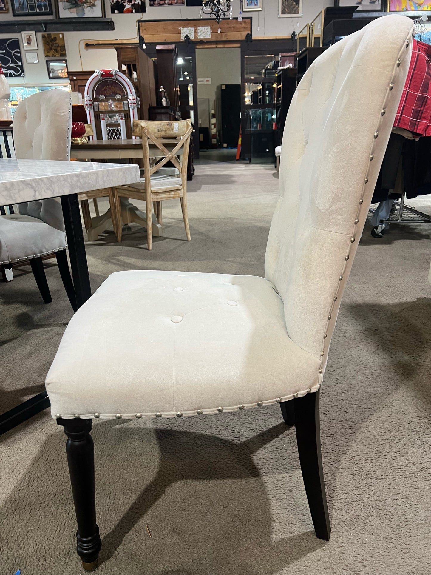 Z Gallerie Gray Tufted Fabric Dining Chair
