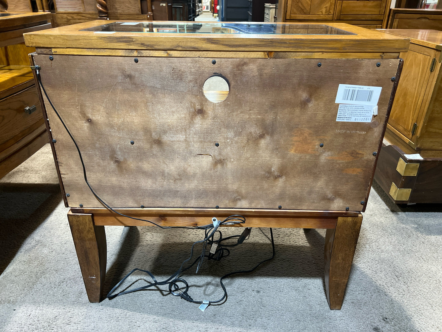 Fairmont Designs Single Drawer Wood & Glass Top Nightstand