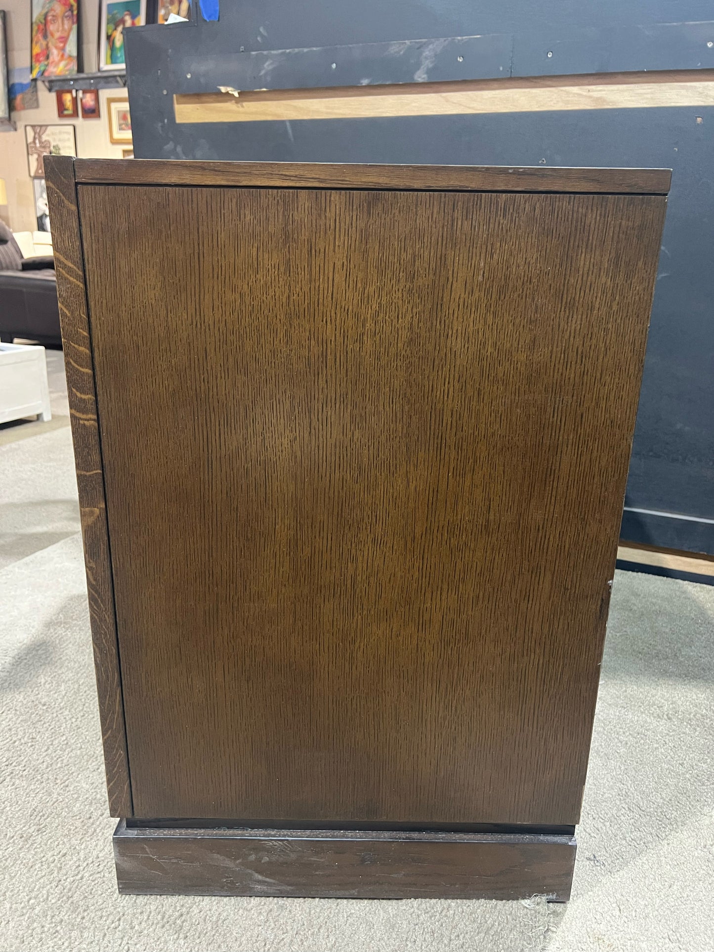 Century Single Drawer Oak Nightstand