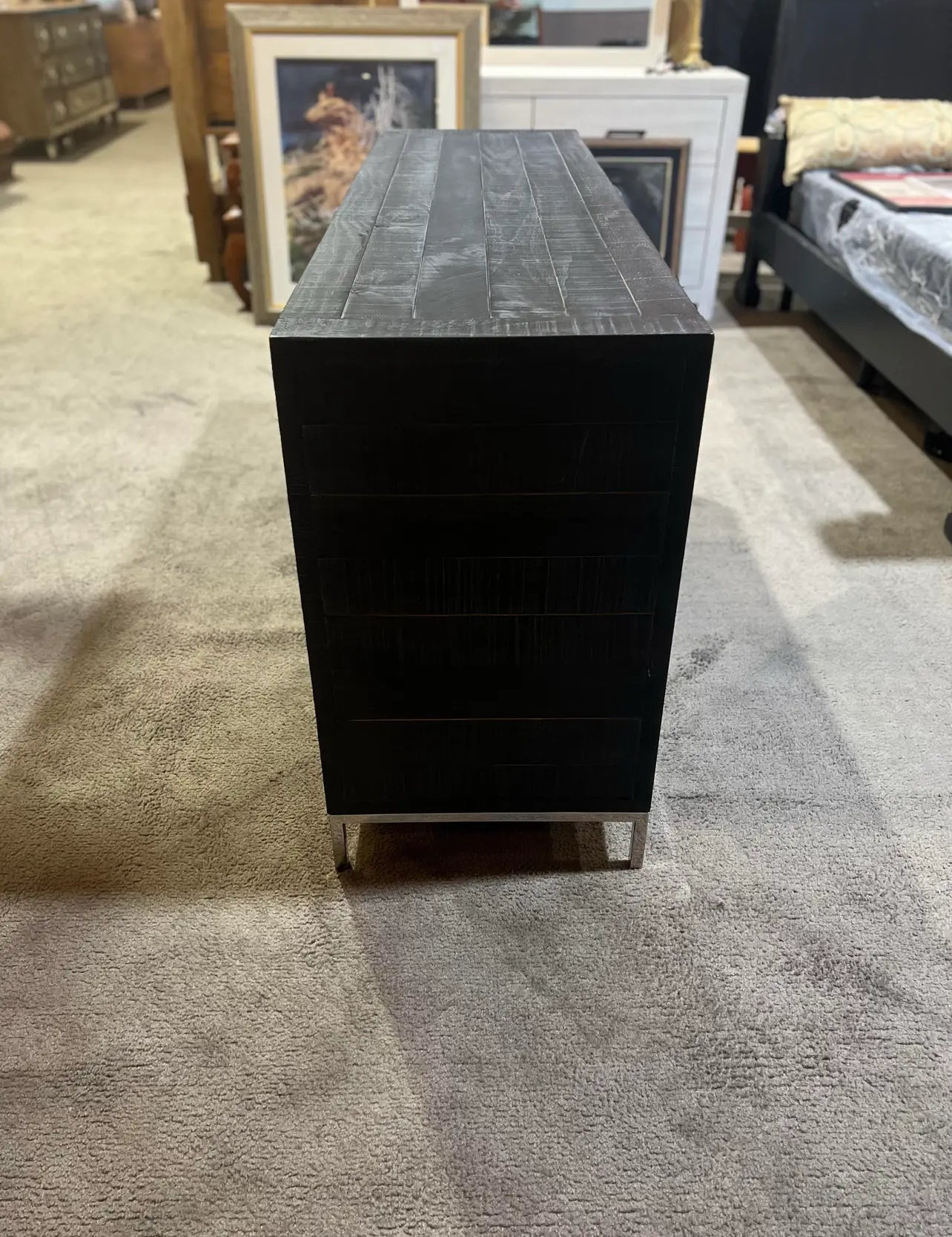 Bernhardt 8 Drawer Black Wood "Loft" Dresser