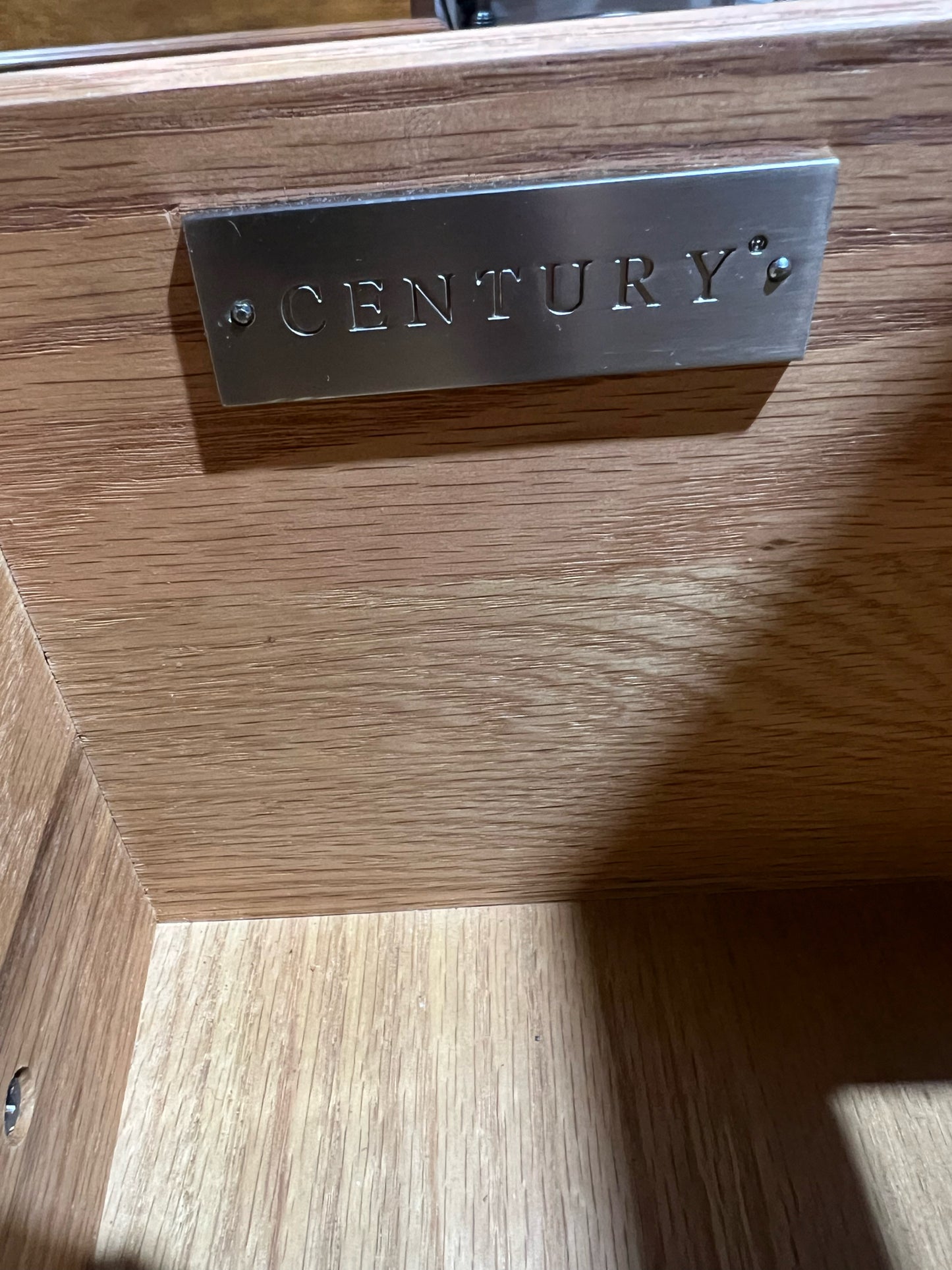 Century Single Drawer Oak Nightstand