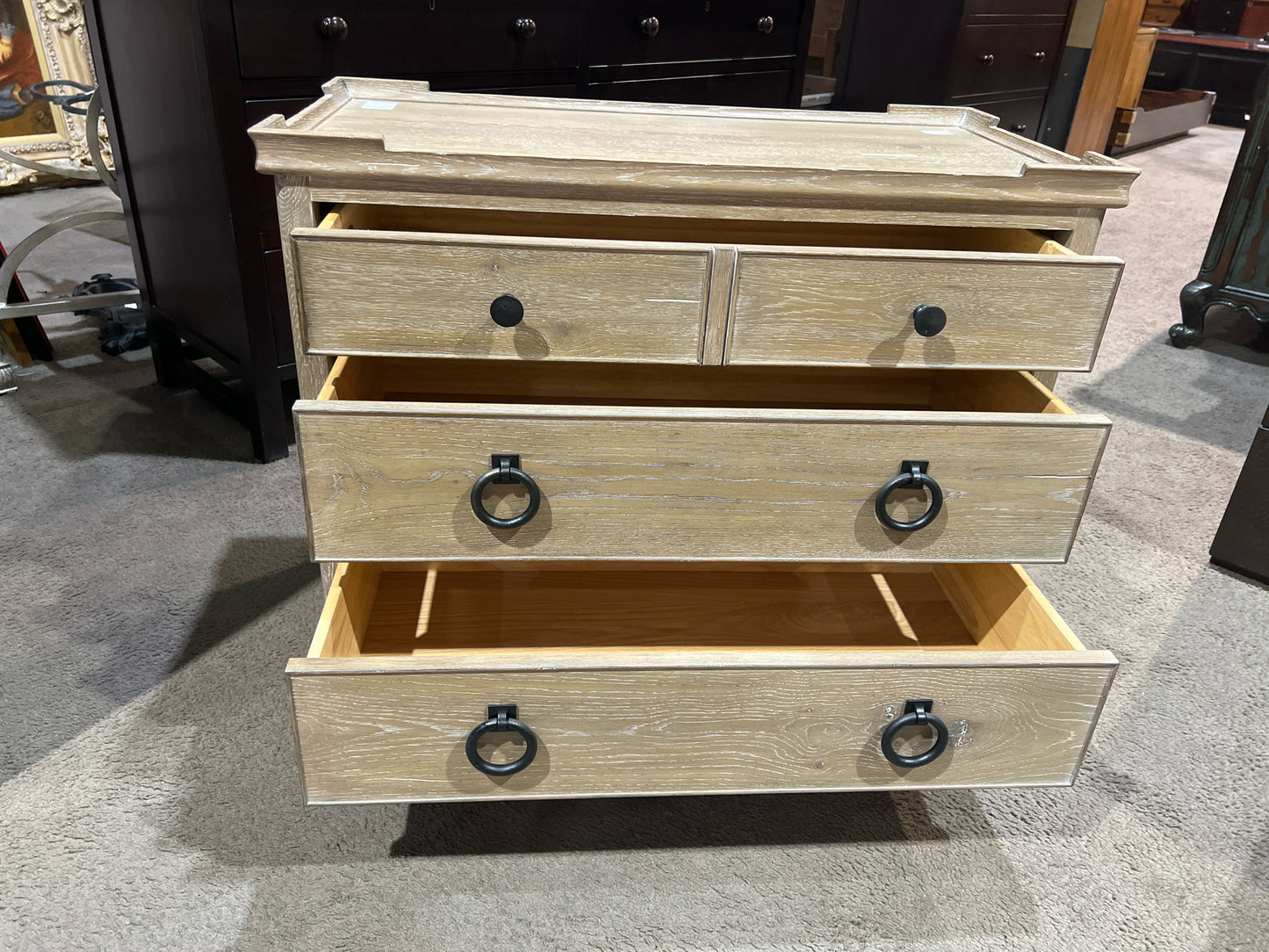 Bernhardt Rustic Three Drawer Nightstand