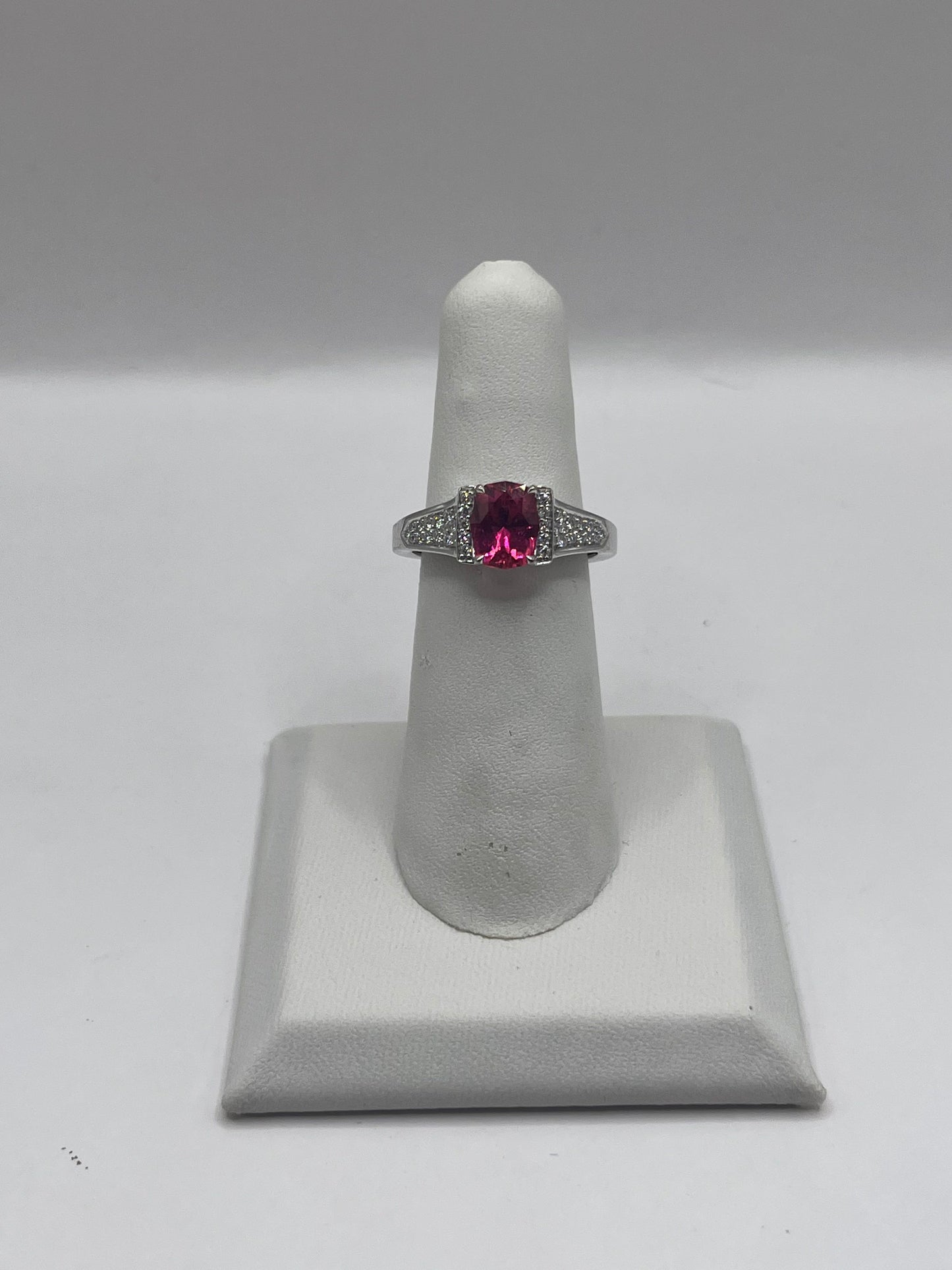 Kat Florence 18K Gold Rubellite & Diamond Ring