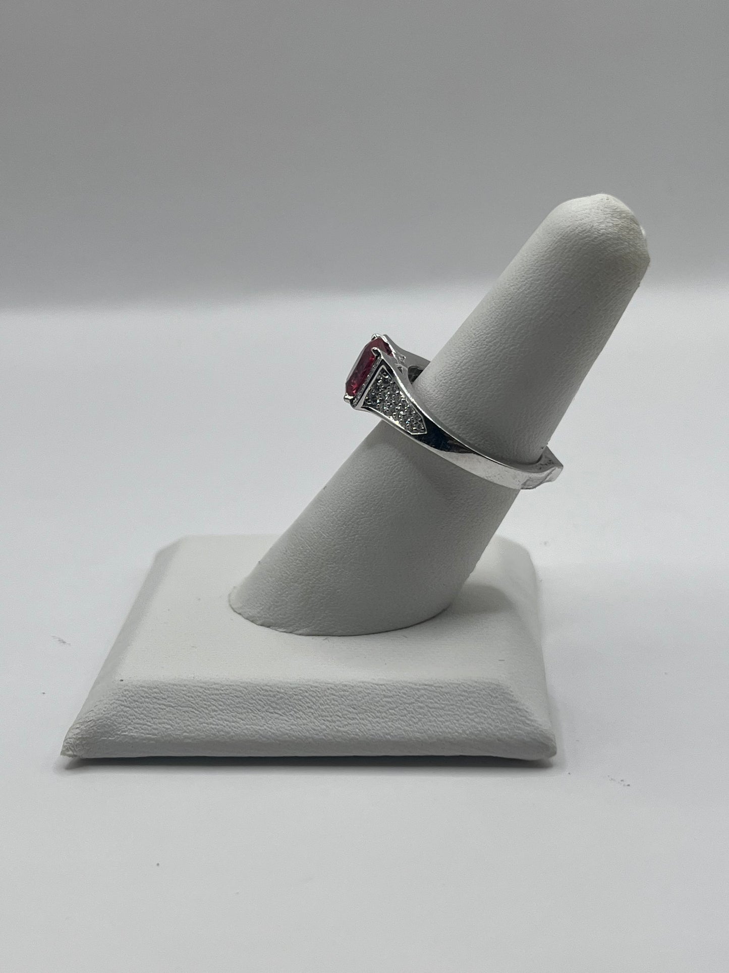 Kat Florence 18K Gold Rubellite & Diamond Ring