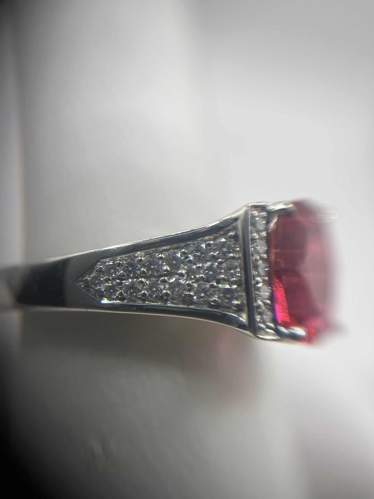 Kat Florence 18K Gold Rubellite & Diamond Ring